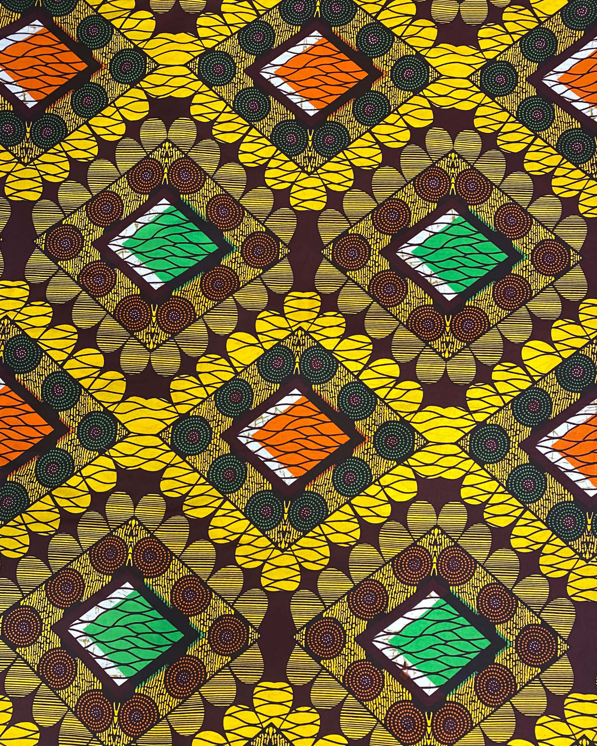 Luminous Diamonds African Print Fabric