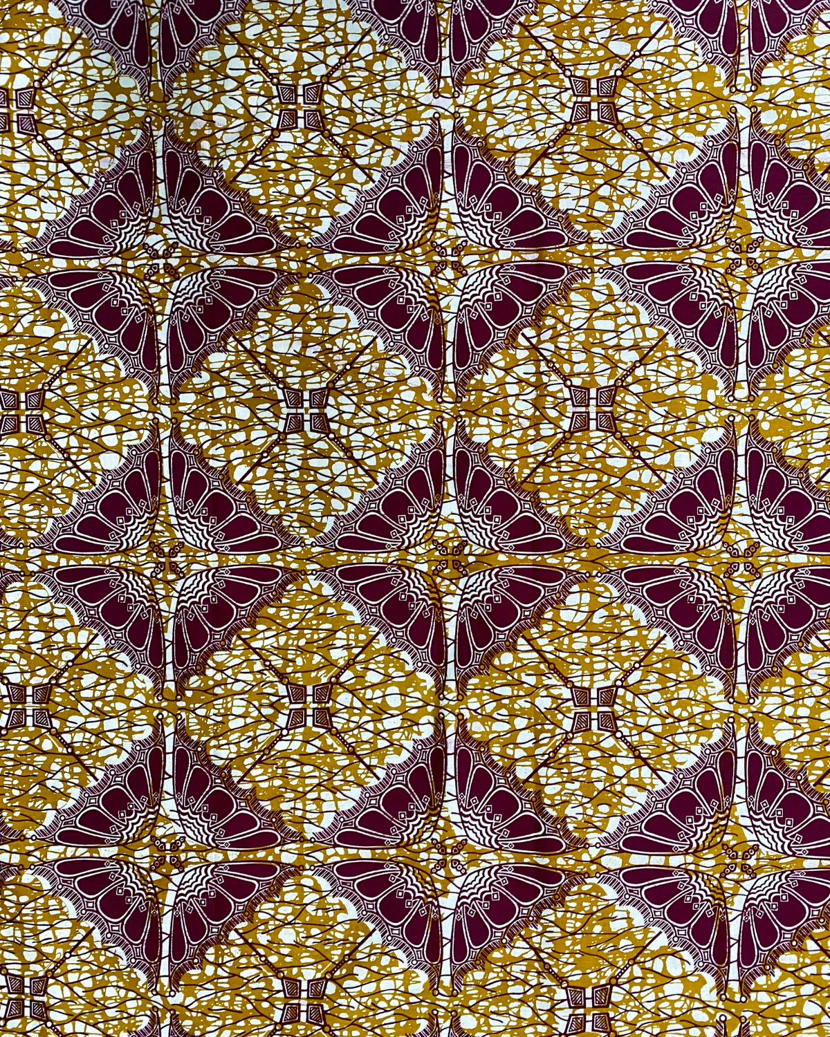 Golden Metamorphosis African Print Fabric