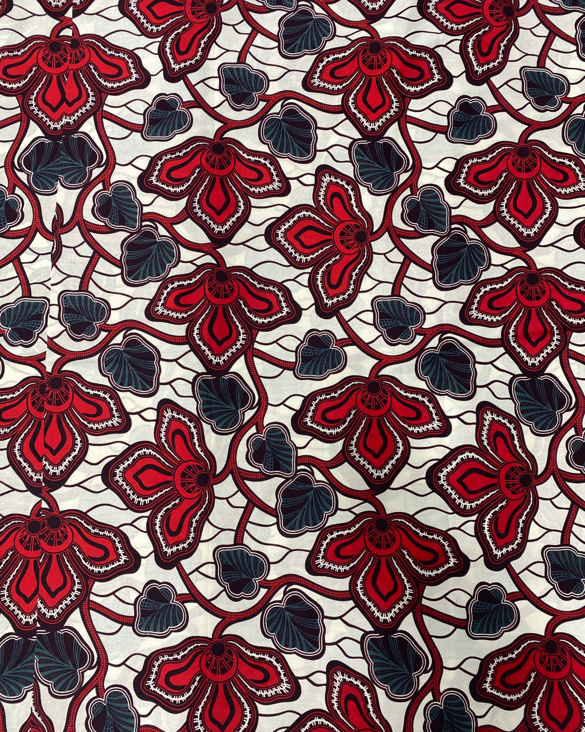 Red Empress African Print Fabric
