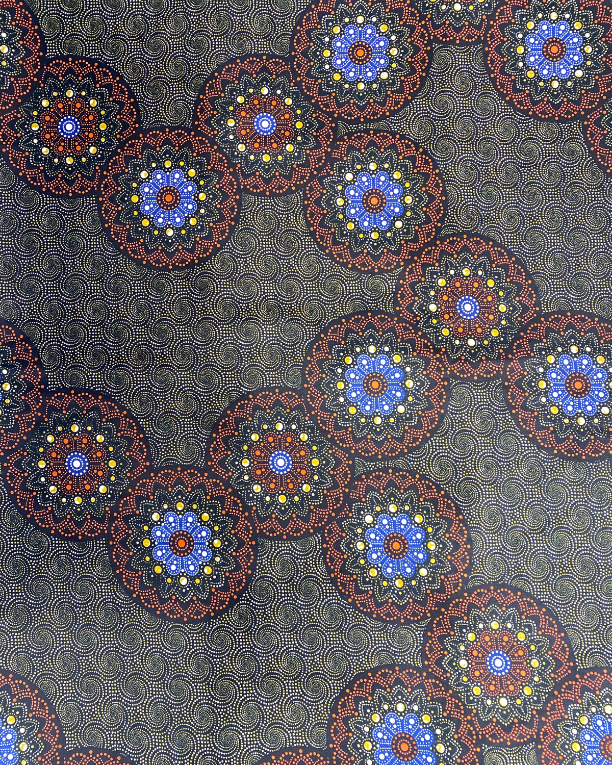 Spiral Meadow African Print Fabric