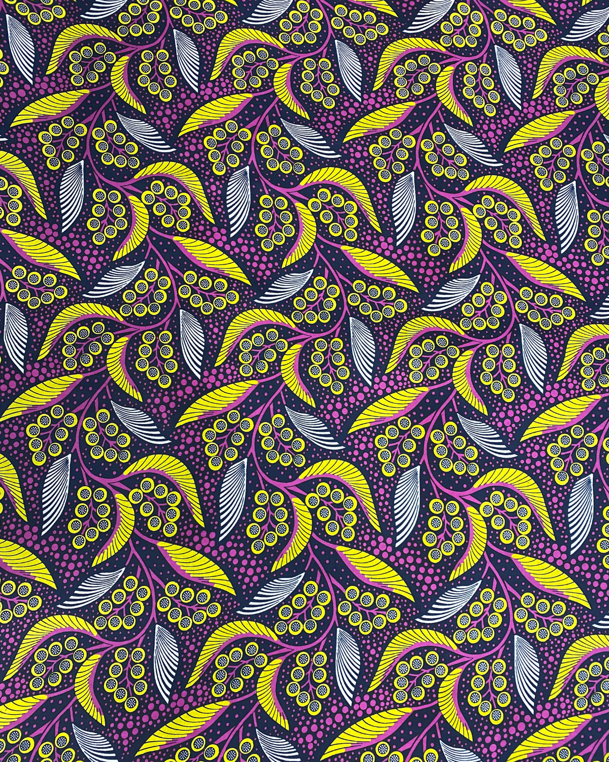 Midnight Berries African Print Fabric