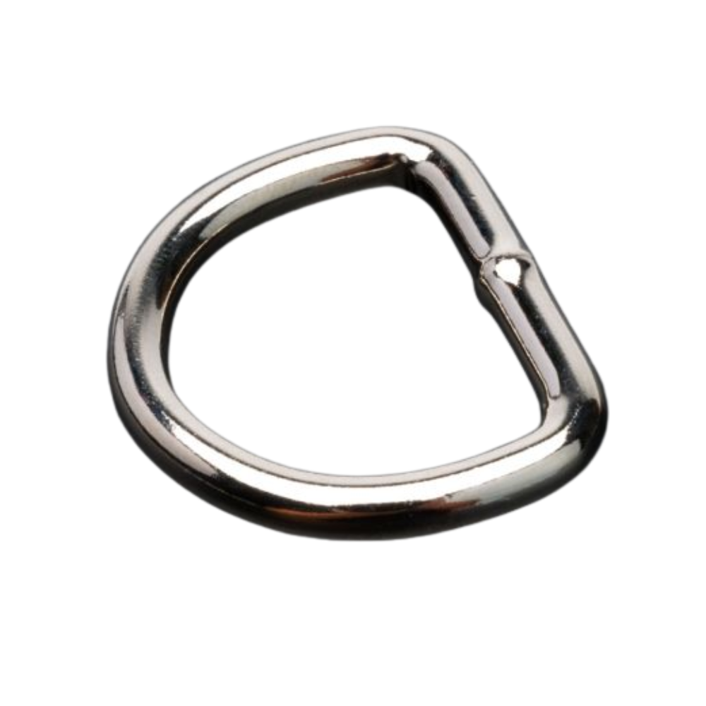 1 Inch Nickel Plated Heavy Welded D-Rings