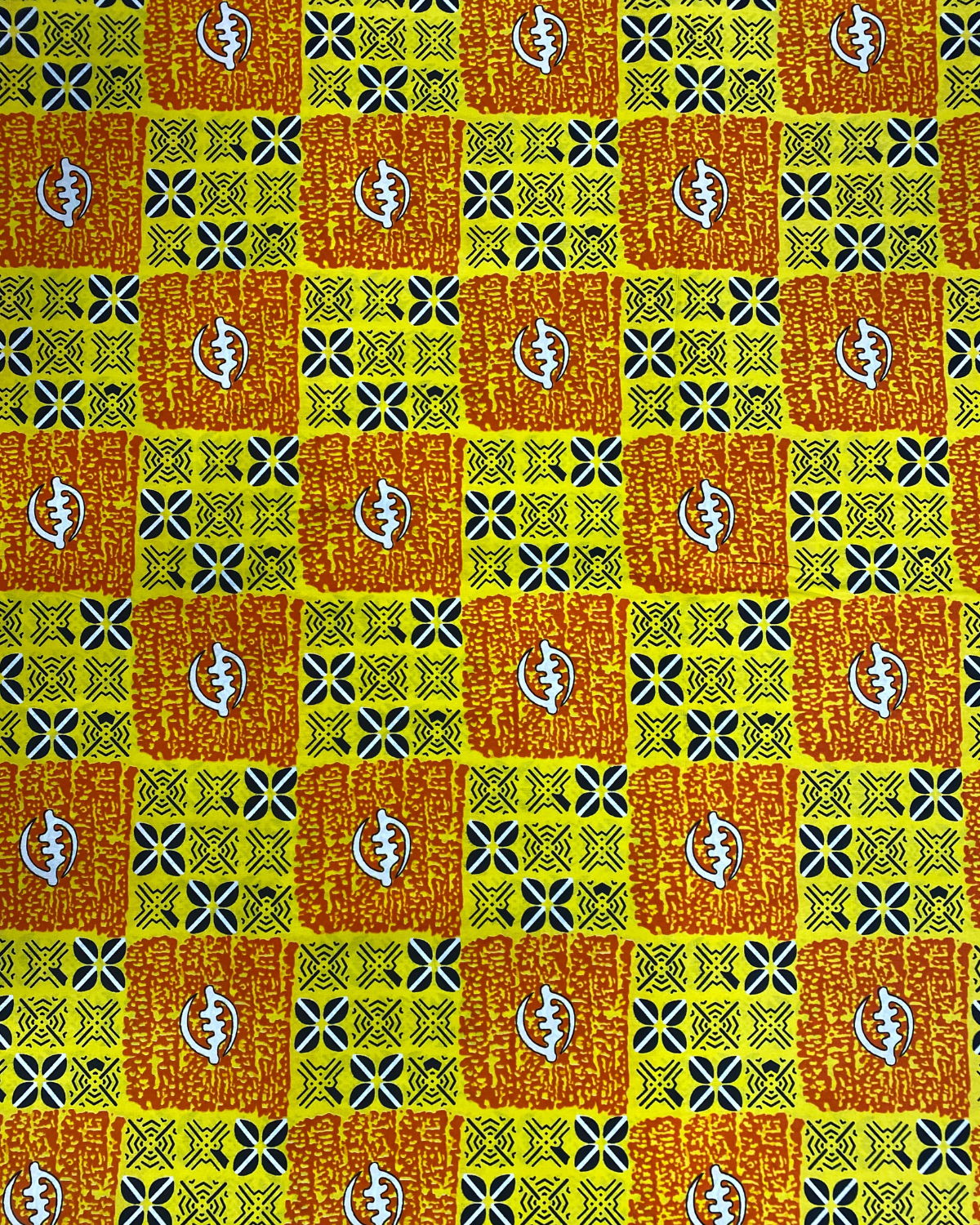Cowrie Squares African Print Fabric