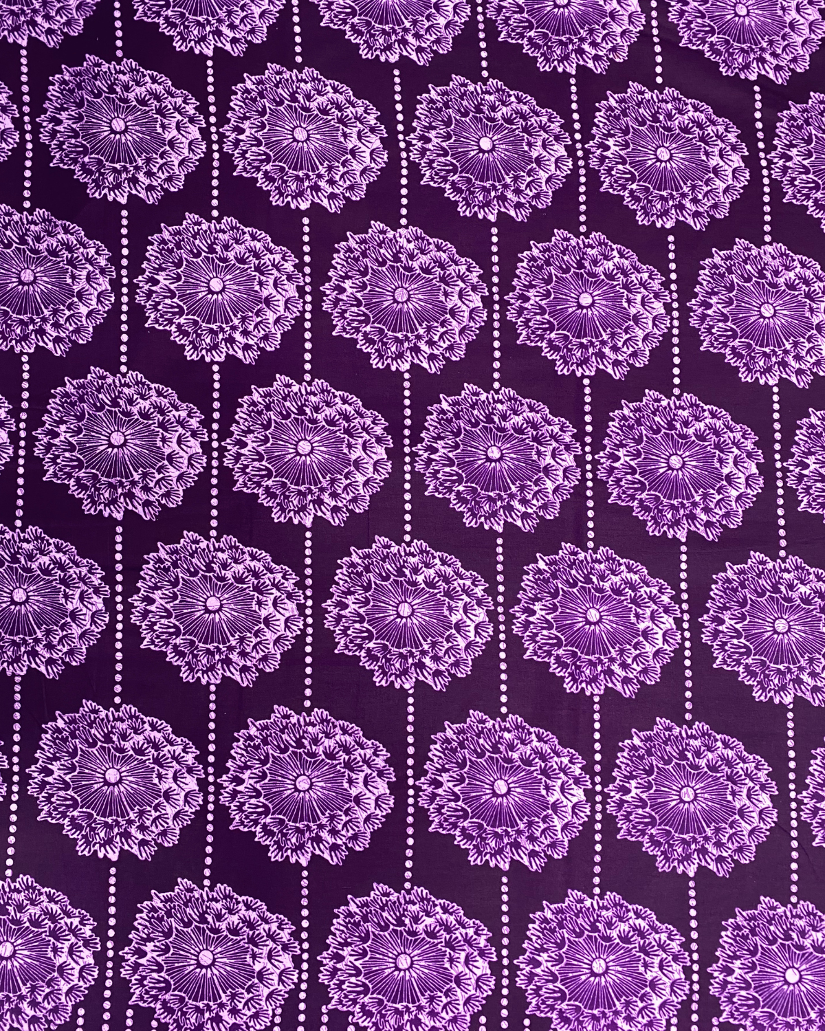 Plum Petals African Print Fabric
