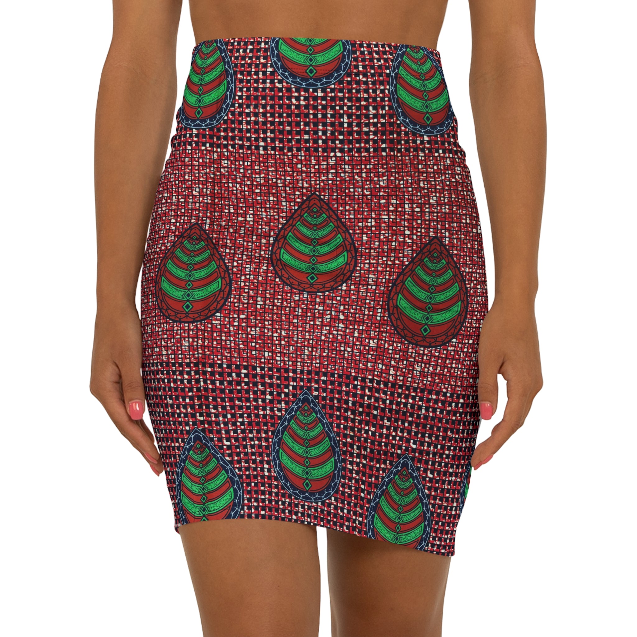 Emerald Teardrop African Print Fabric