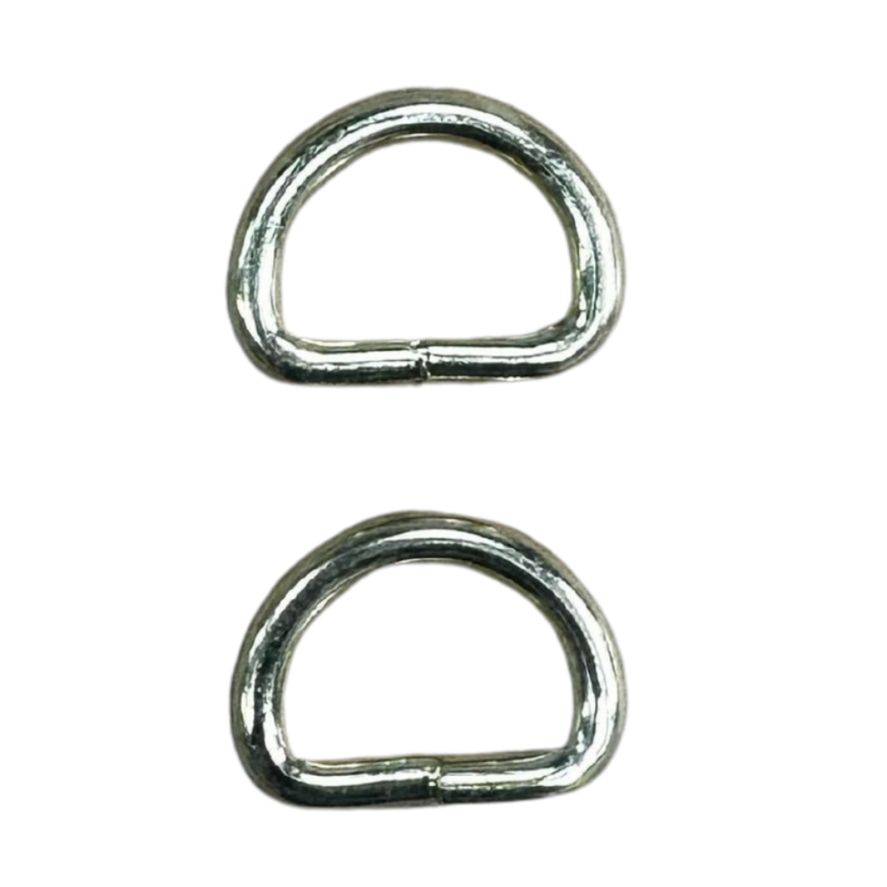 5/8 Inch Brass Plated Welded D-Rings