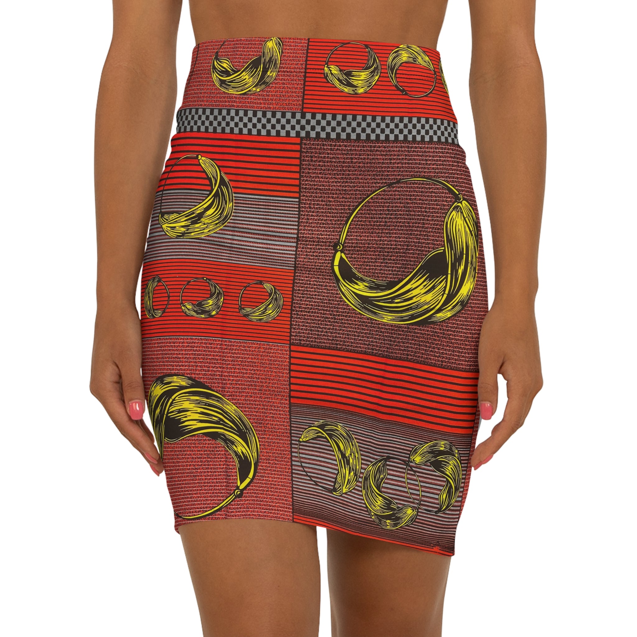 Cowrie Hoops African Print Fabric