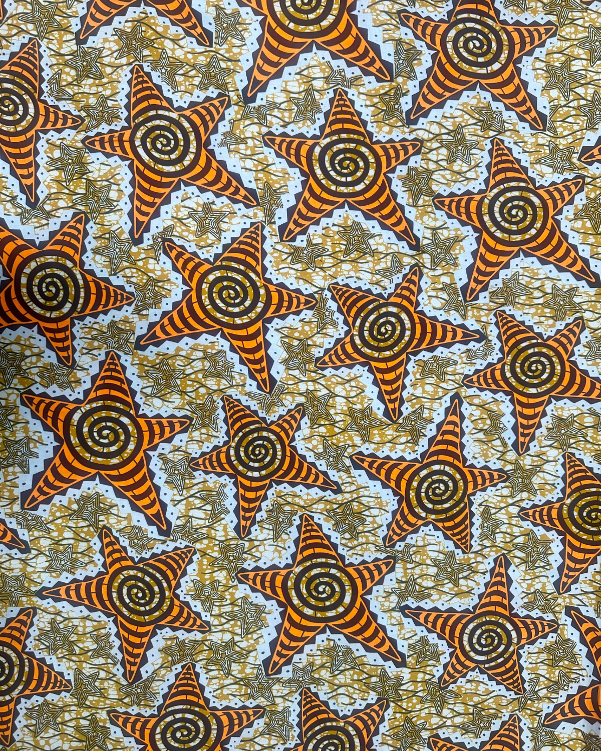 Pulsing Starburst African Print Fabric