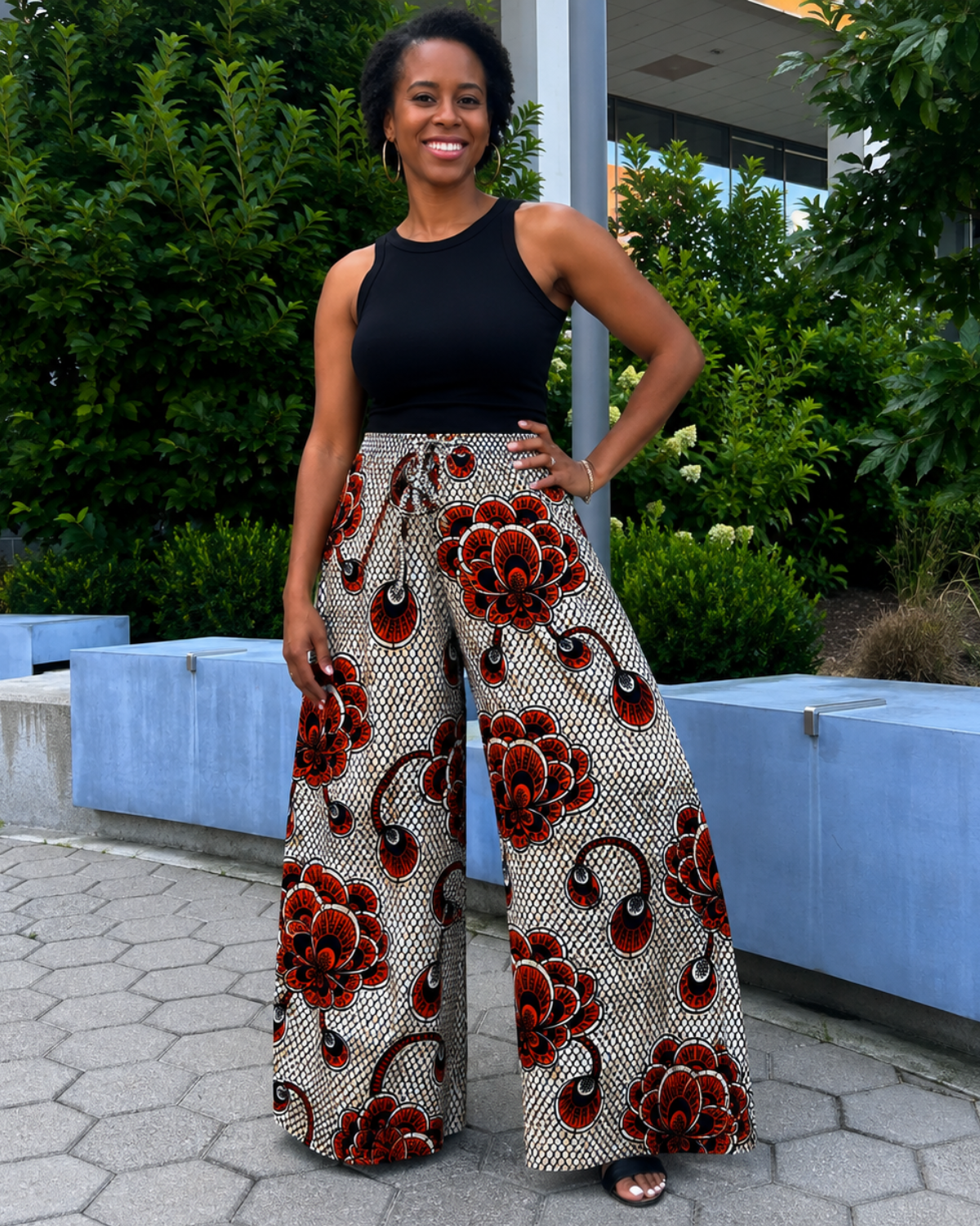 Fire Blossom African Print Fabric