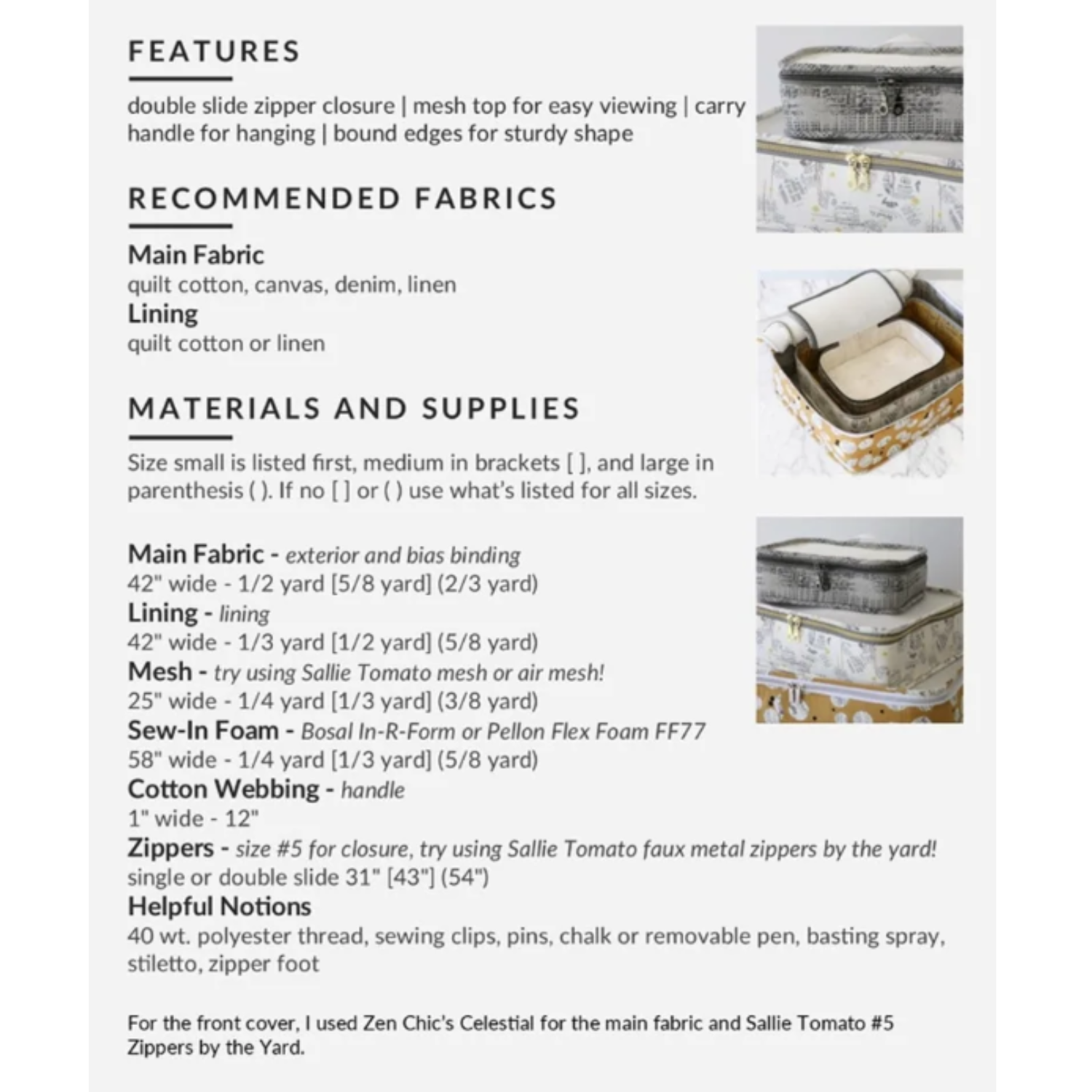 Carlton Packing Cubes Pattern