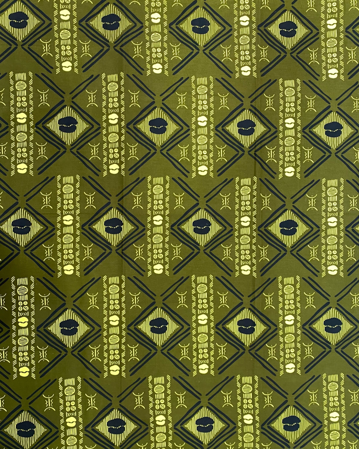 Earth Script African Print Fabric