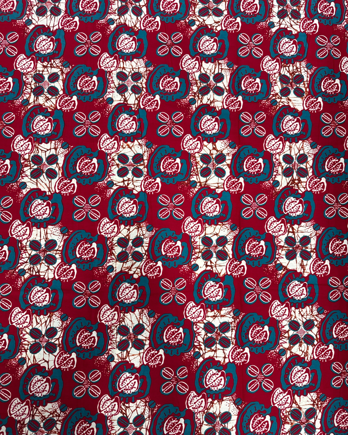 Flames of Cowrie African Print Fabric