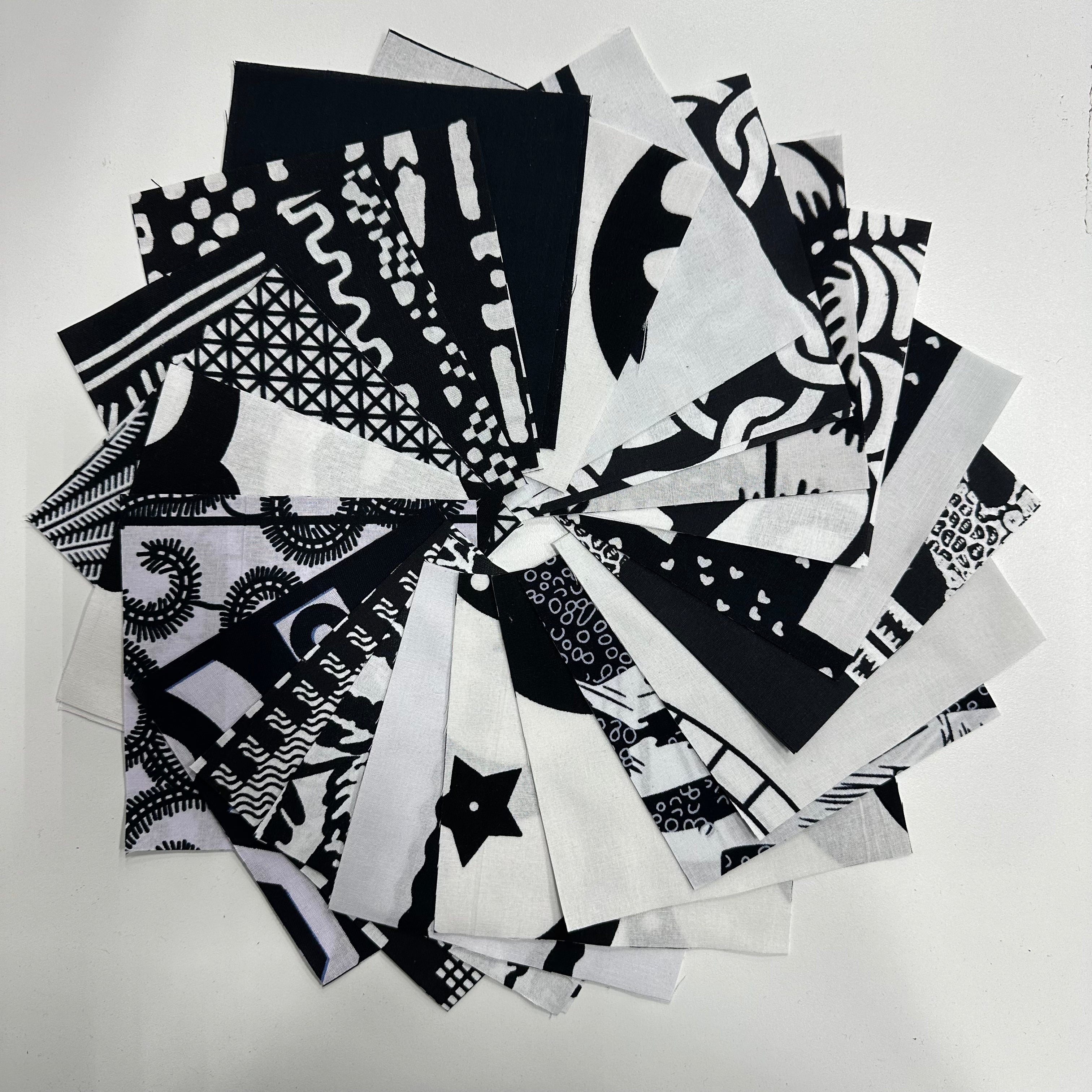Monochrome Magic: Black & White African Print Charm Pack