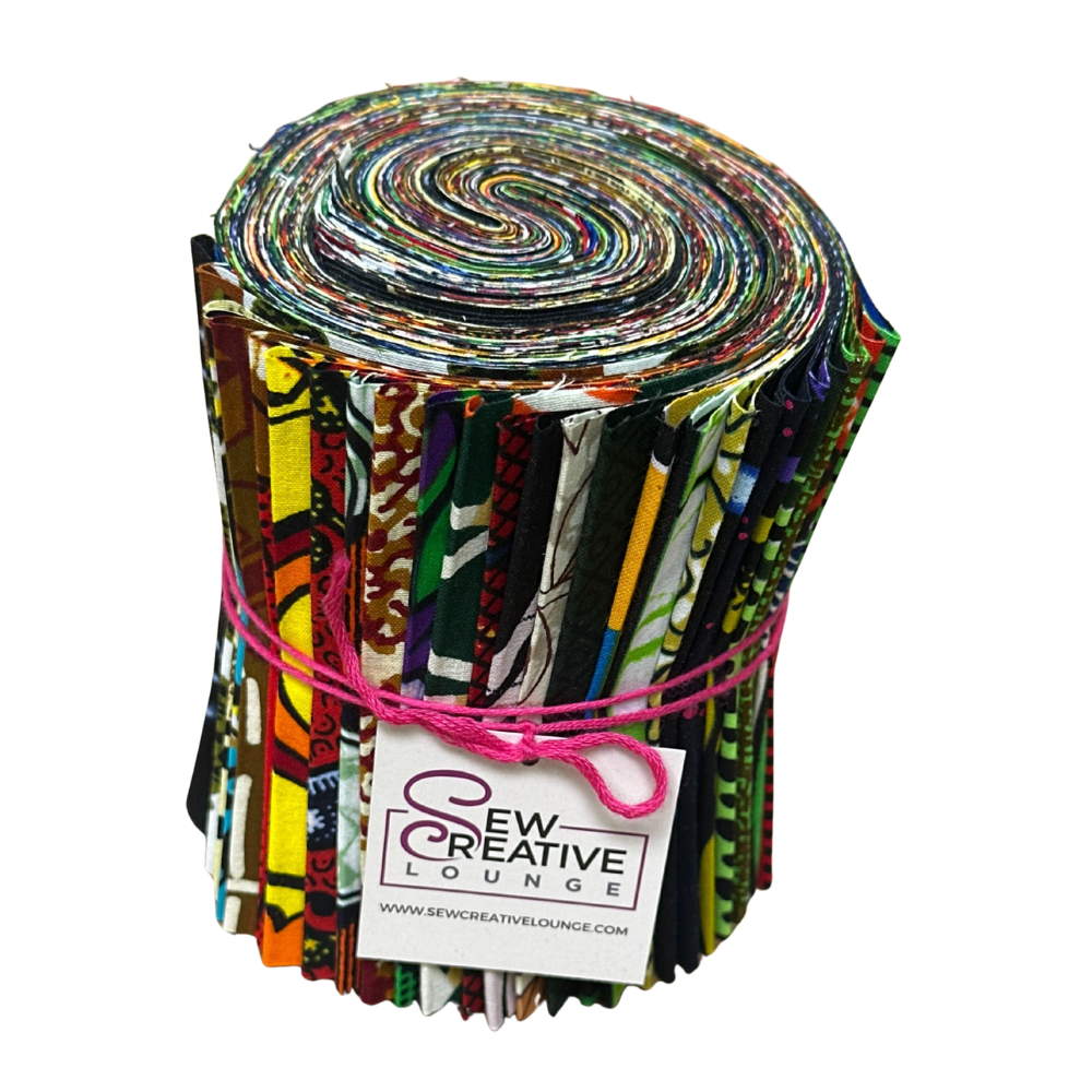 African Print 4-inch and 5-inch Strips Bundle