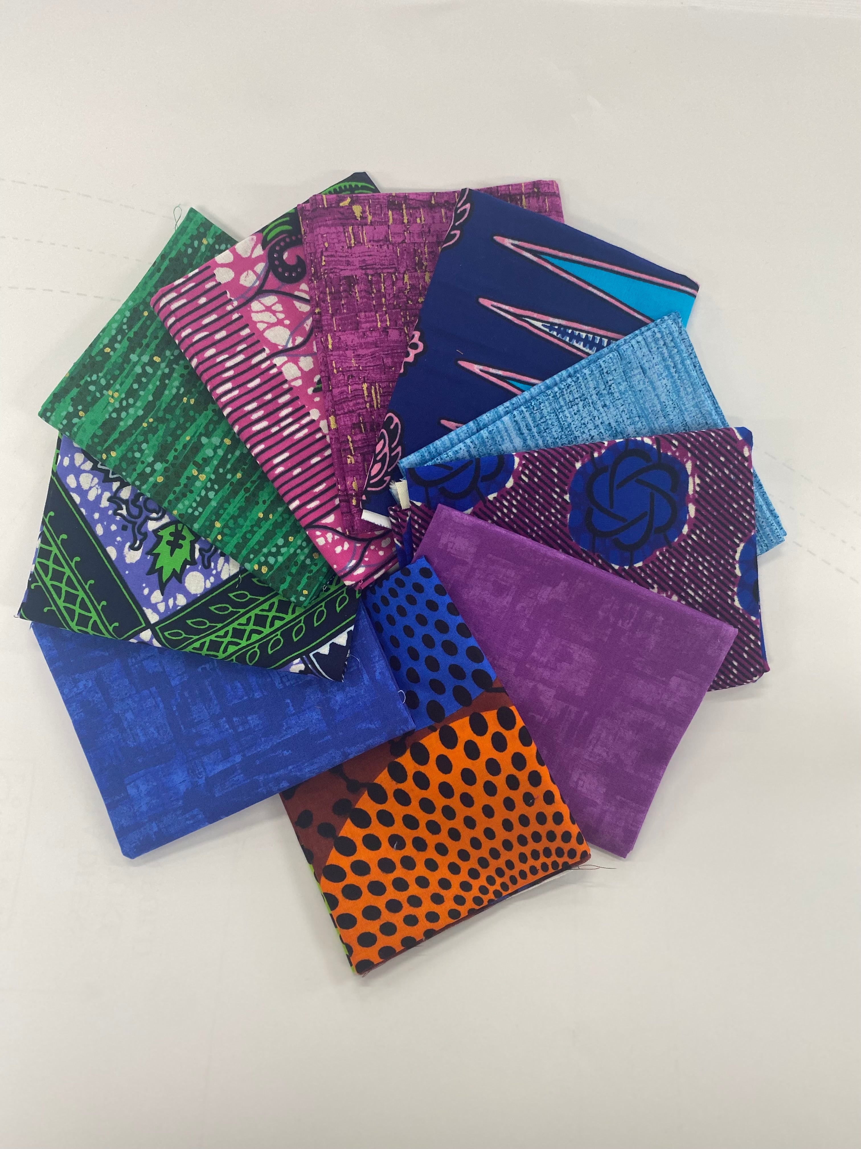 Fat Quarter Mixed Bundles: Jewel tone