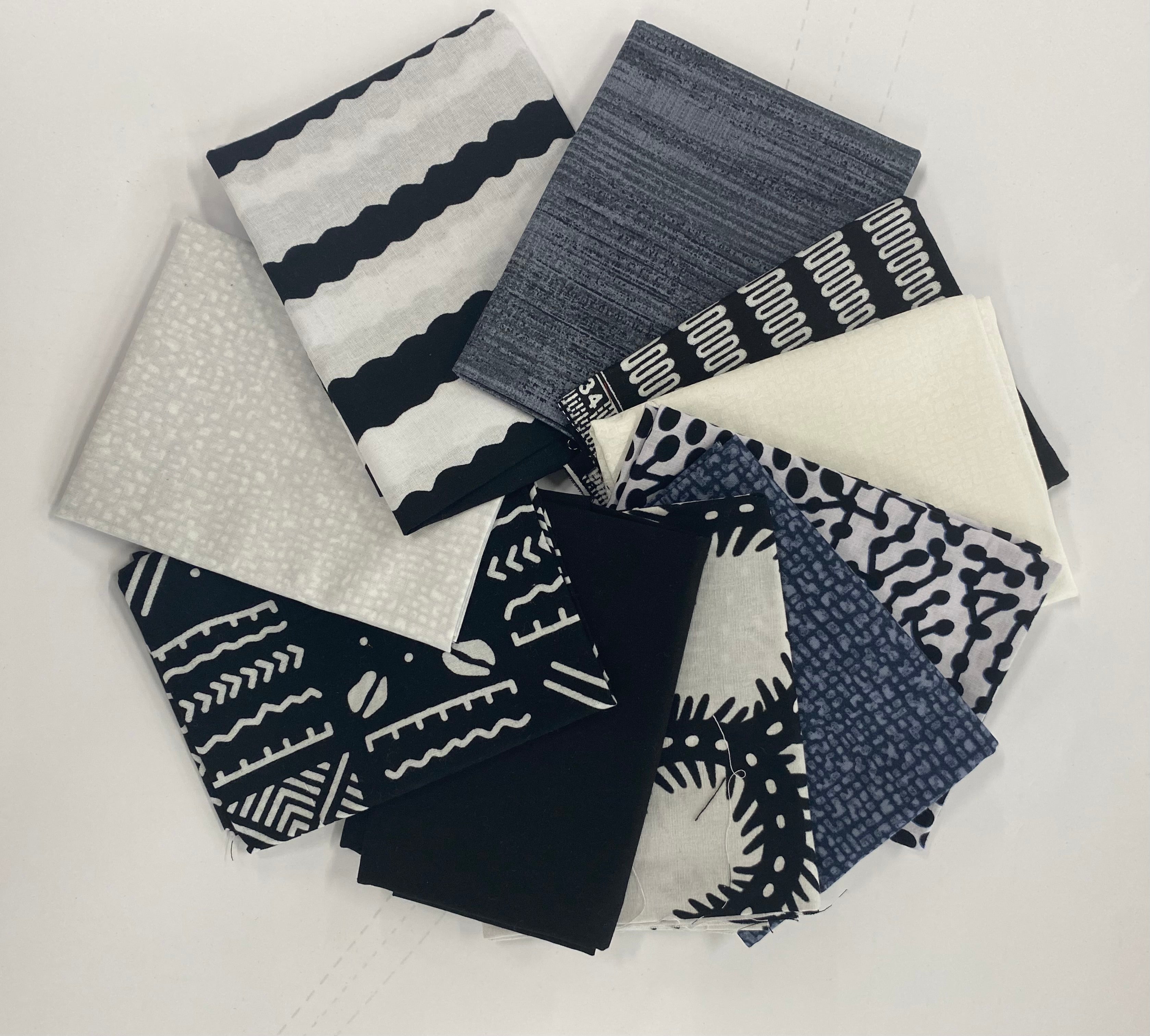 Cool Grey Symphony: Sew Creative Fat Quarter Mixed Bundles