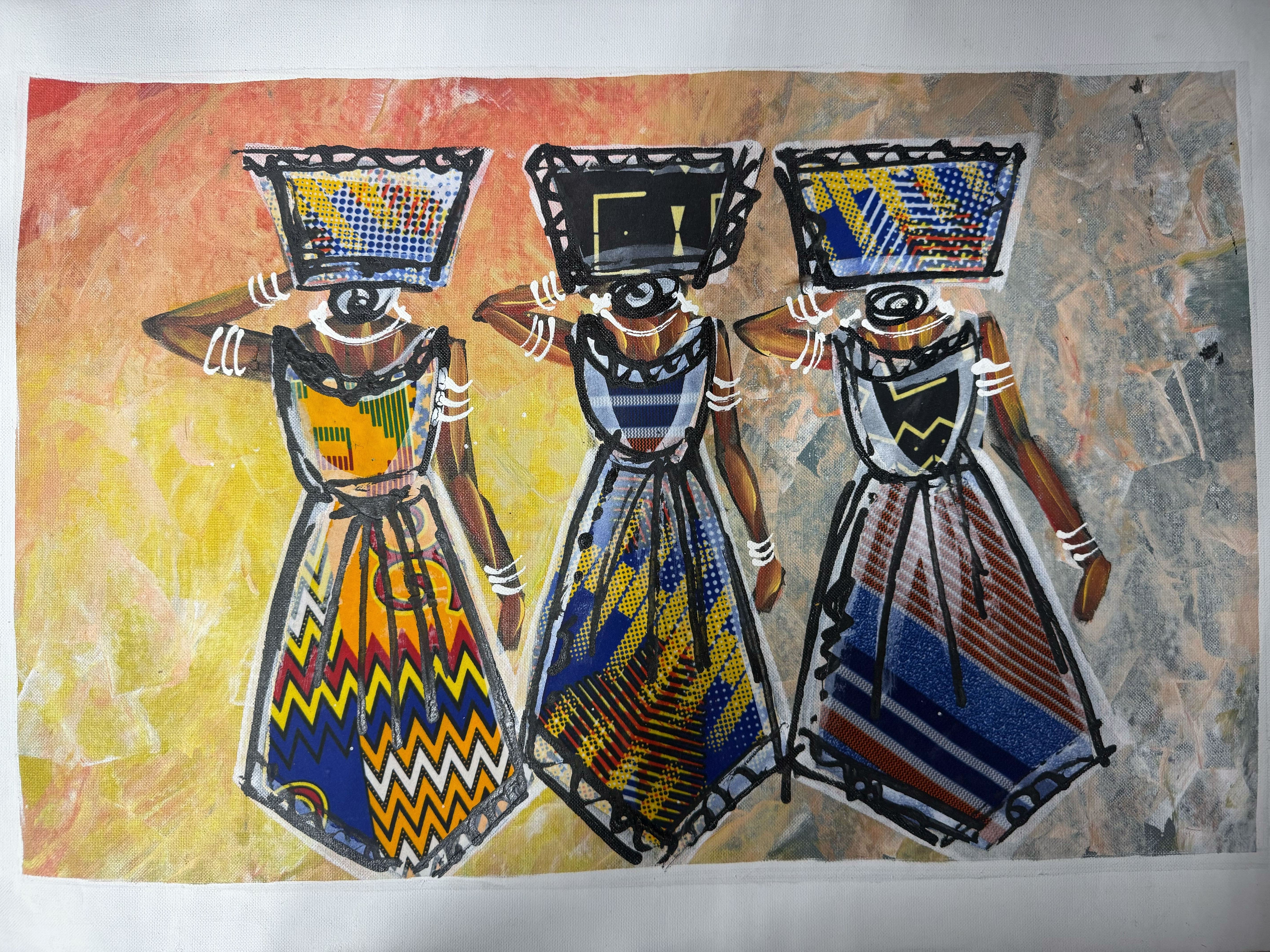 Large Painting: African Sisterhood