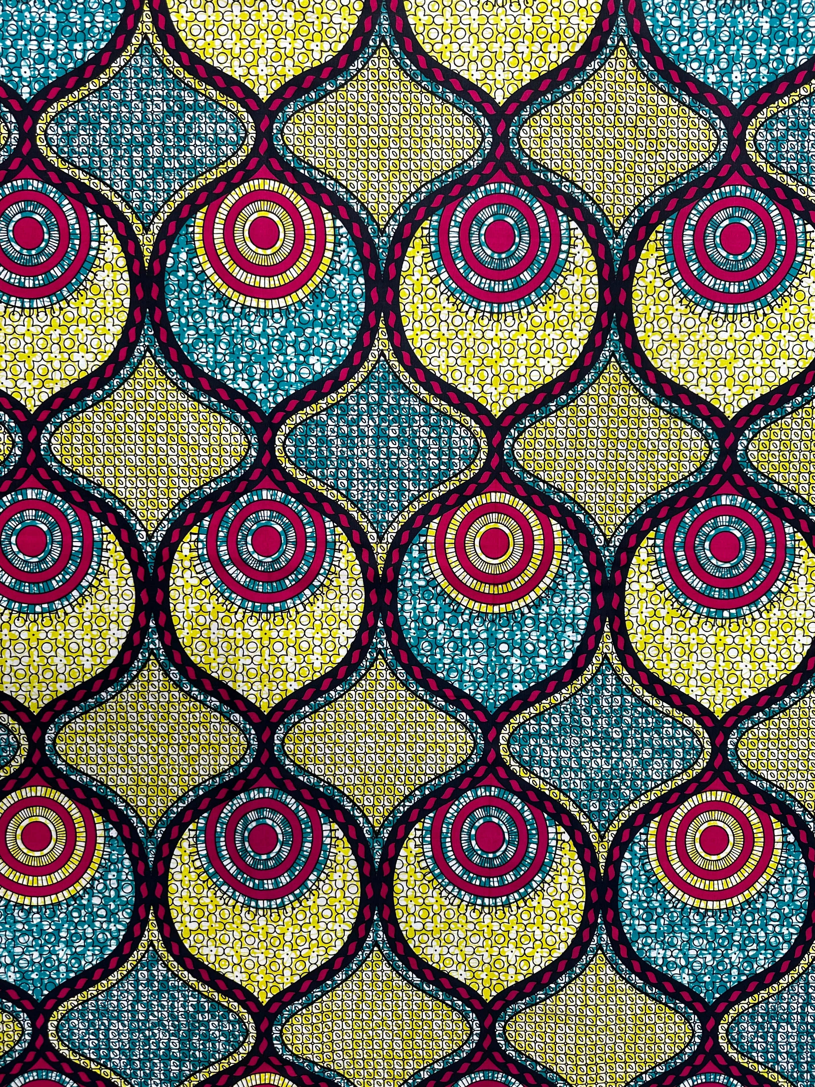 Lukaya Sunburst African Print Fabric