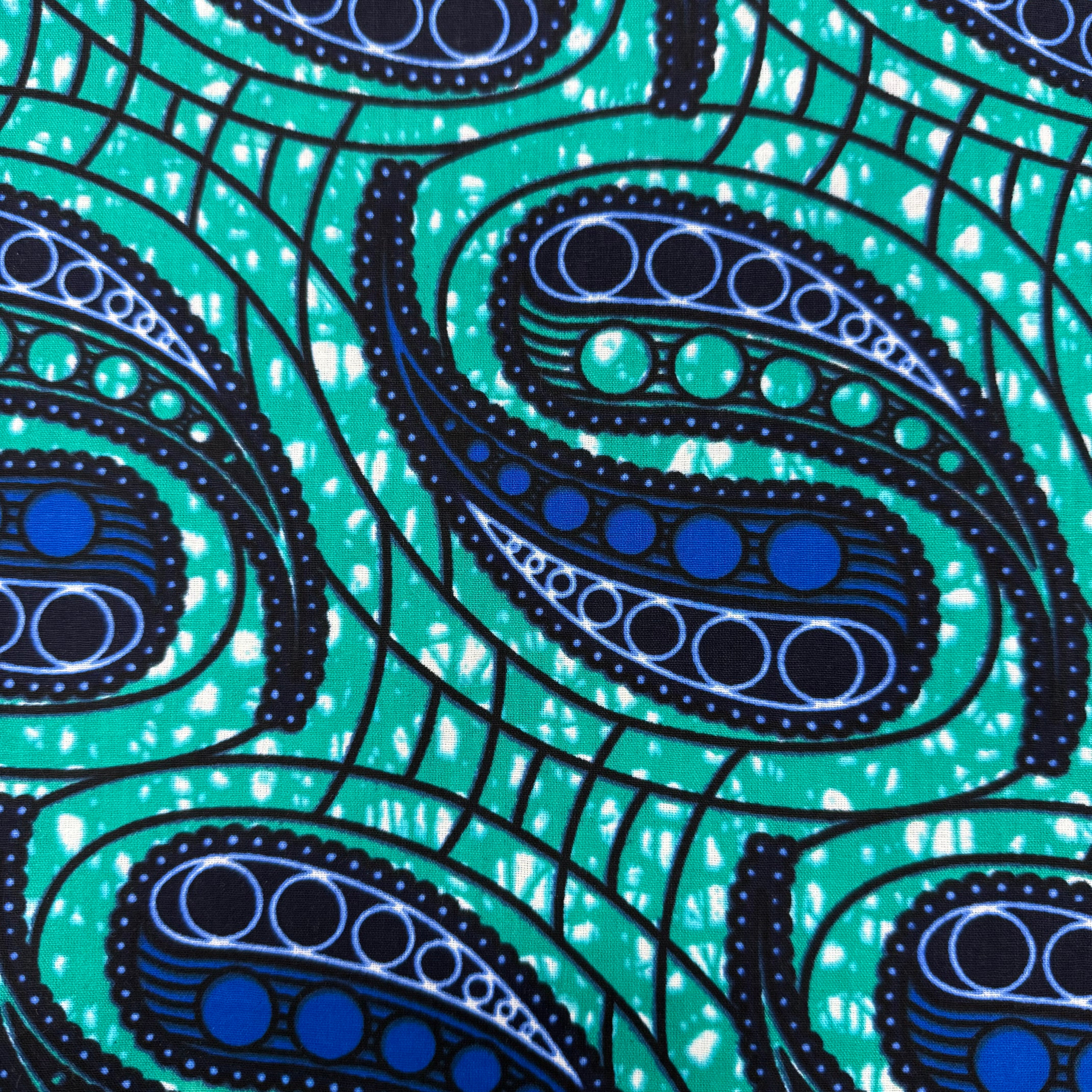 Stormy Blue African Print & Cotton Fat Quarter Bundles