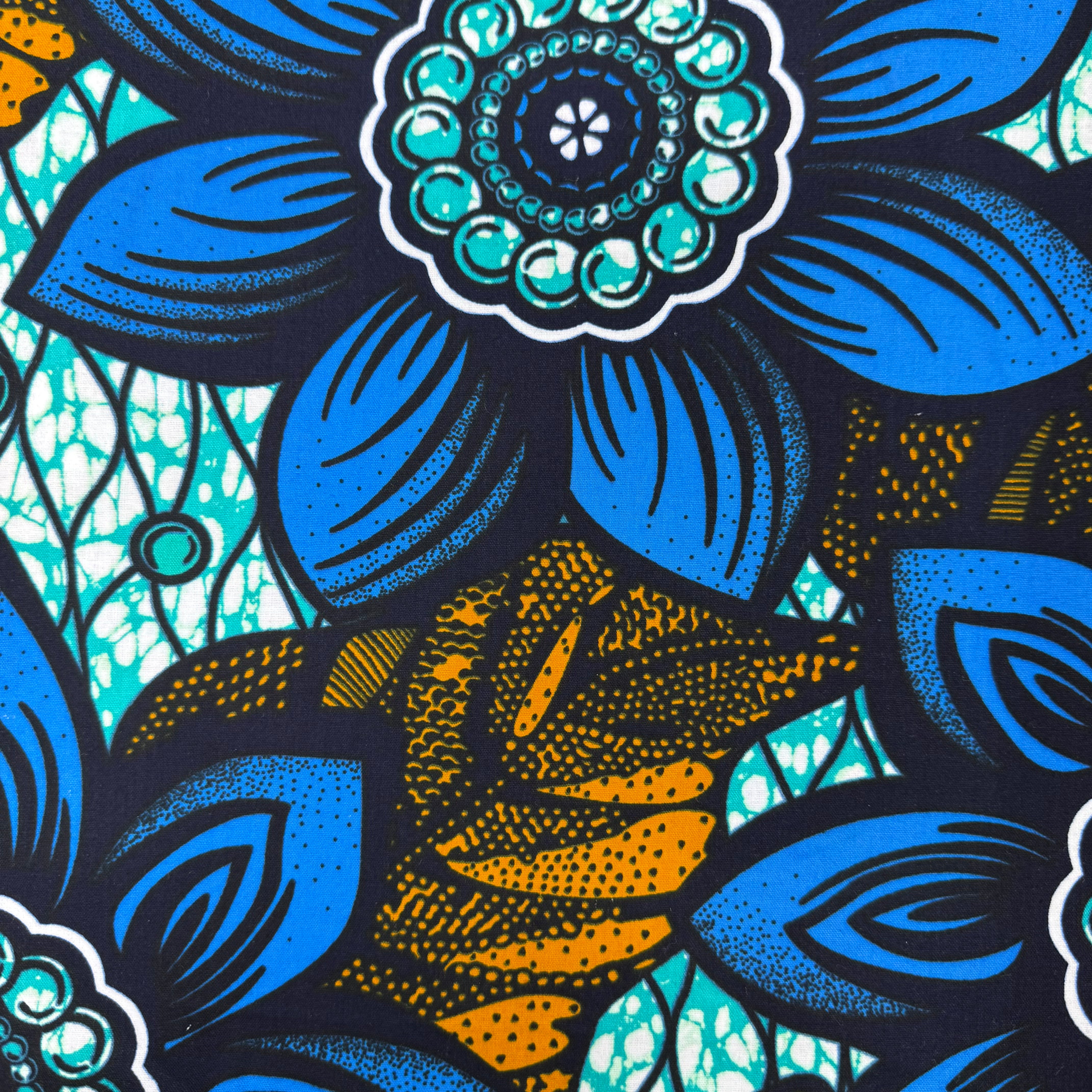 Stormy Blue African Print & Cotton Fat Quarter Bundles