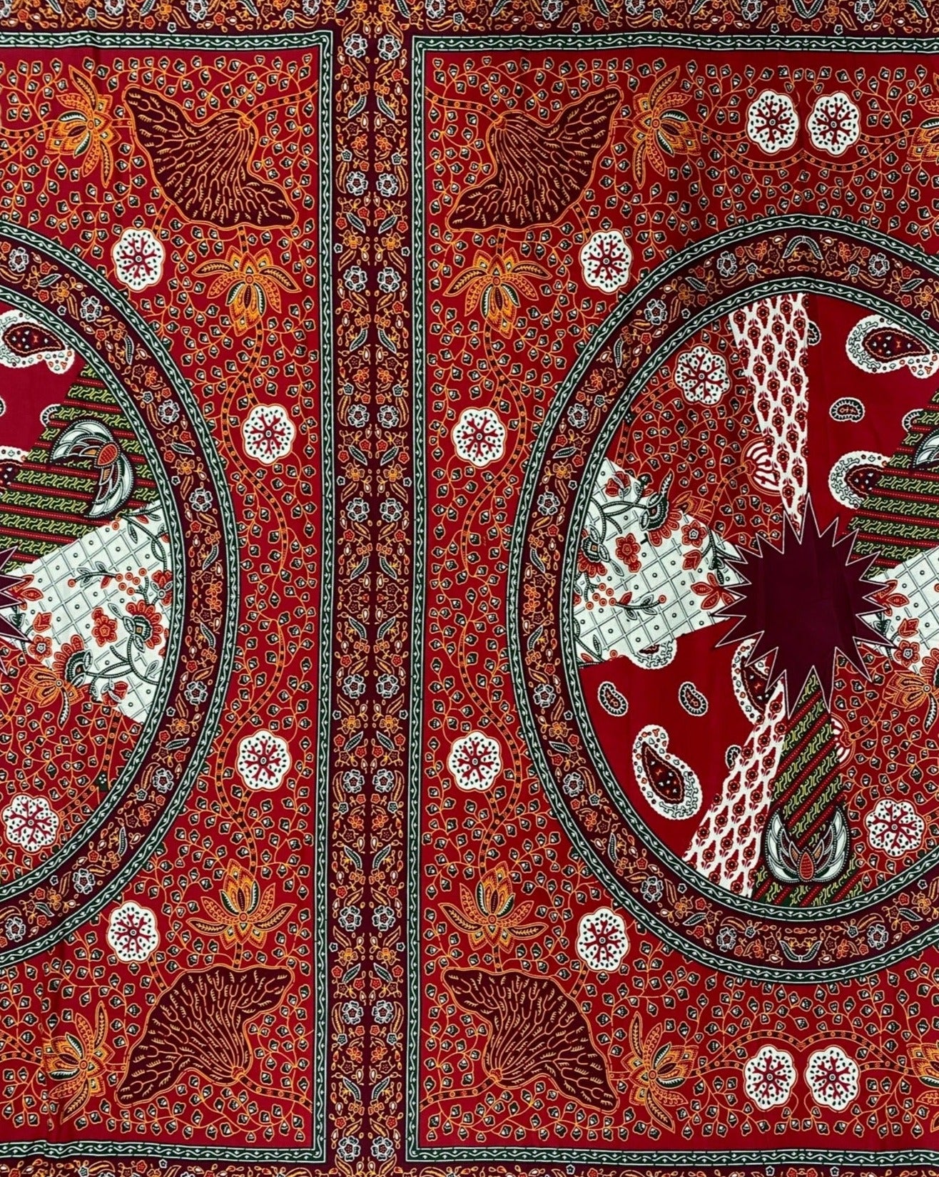 Persian Collage Cotton Fabric - 100% Cotton, 44" Wide, Cultural Elegance