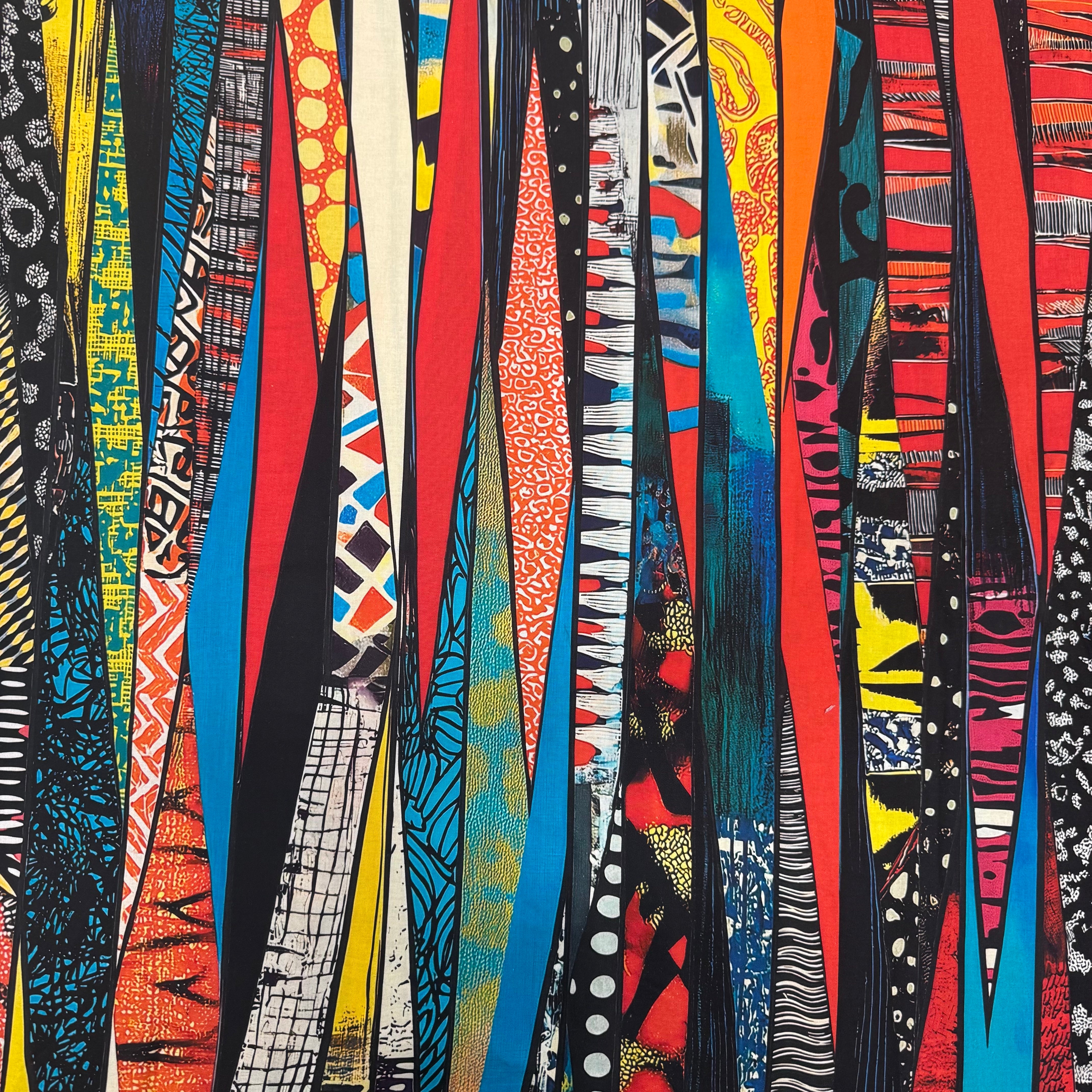 Patchwork Spikes African-Inspired Print Fabric