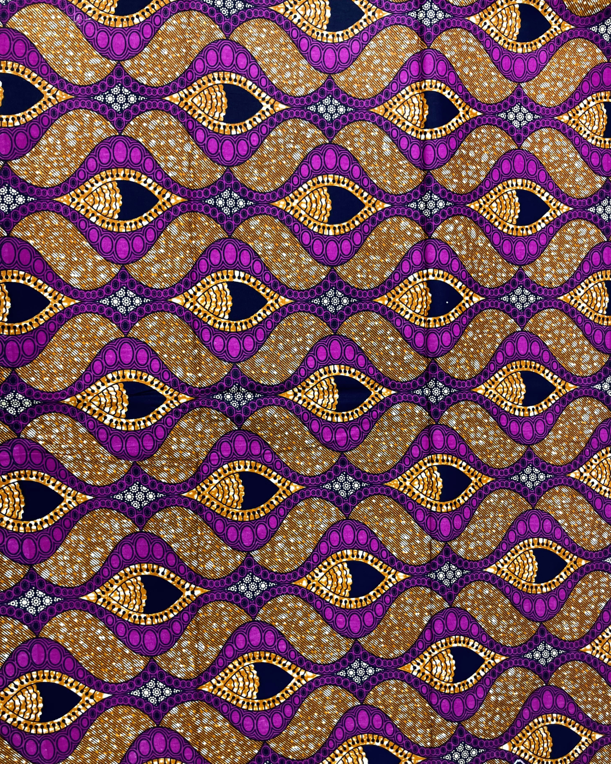 Indigo Eyes African Print Fabric
