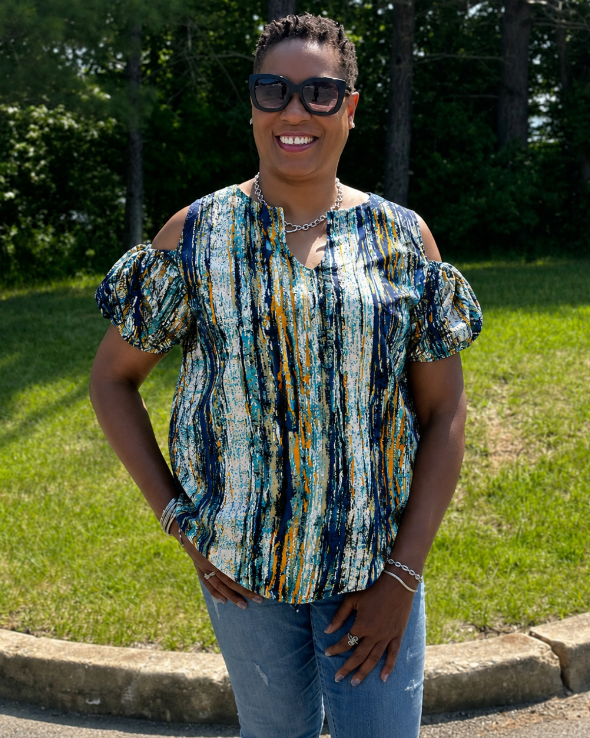 Zambezi Falls African Print Fabric