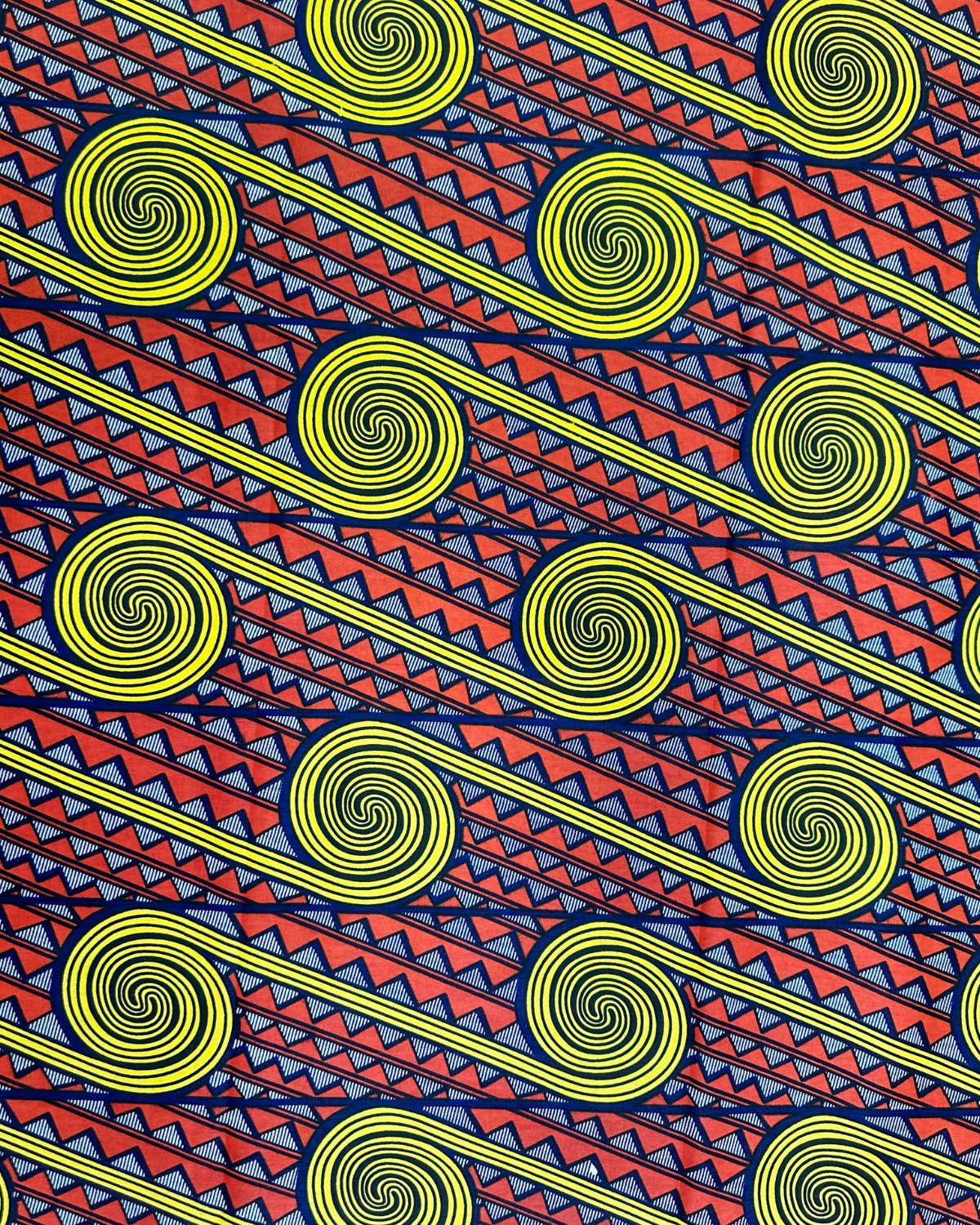 Spiral Energy African Print Fabric
