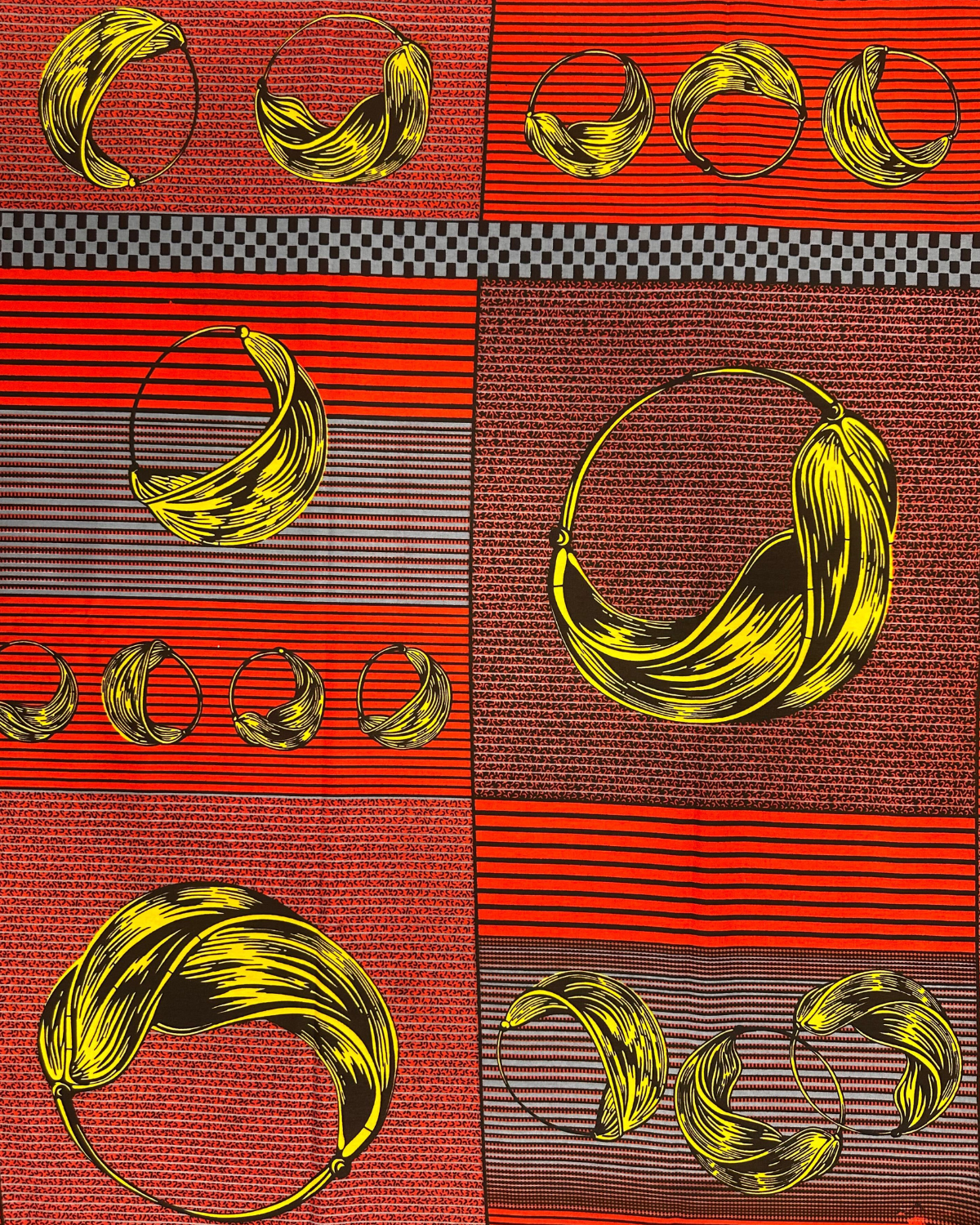 Cowrie Hoops African Print Fabric