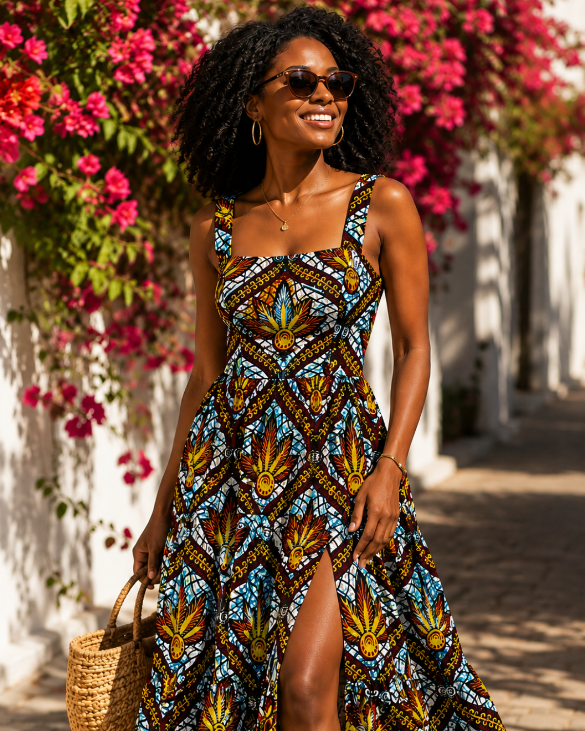 Congo Sunburst African Print Fabric