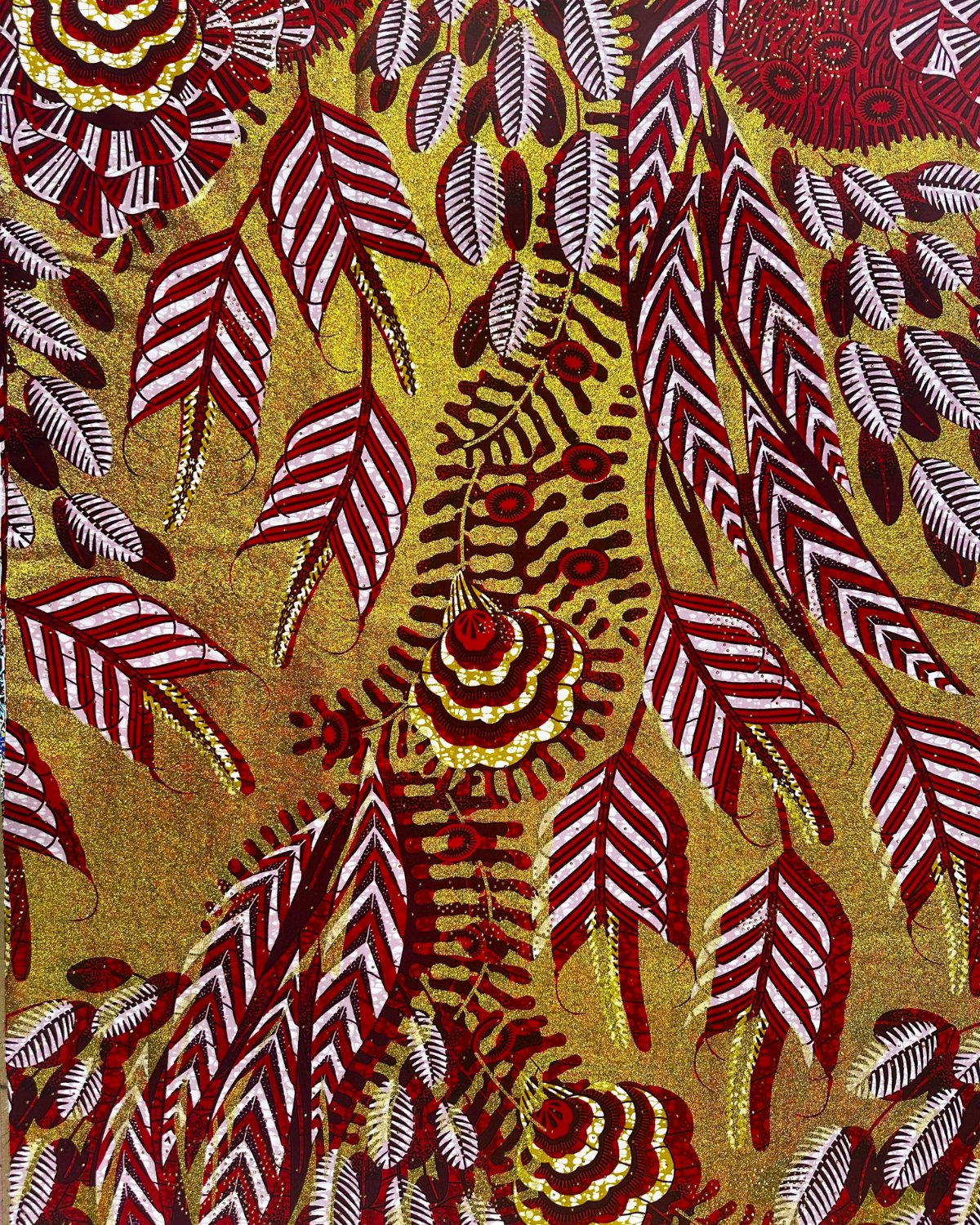 Maya Leaves African Print Fabric