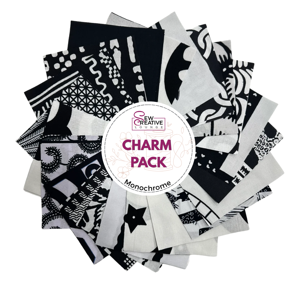 Monochrome Black and White African Print Charm Pack