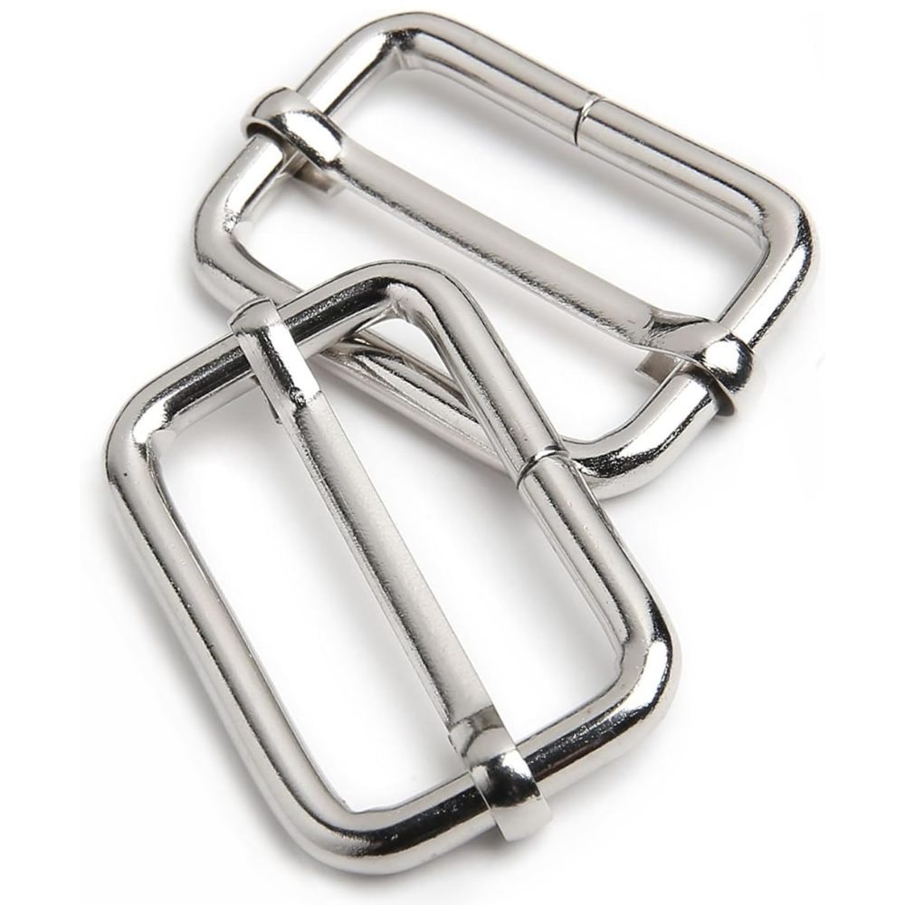 1-1/2 Inch Metal Adjustable Slide Buckles (2 Pieces)