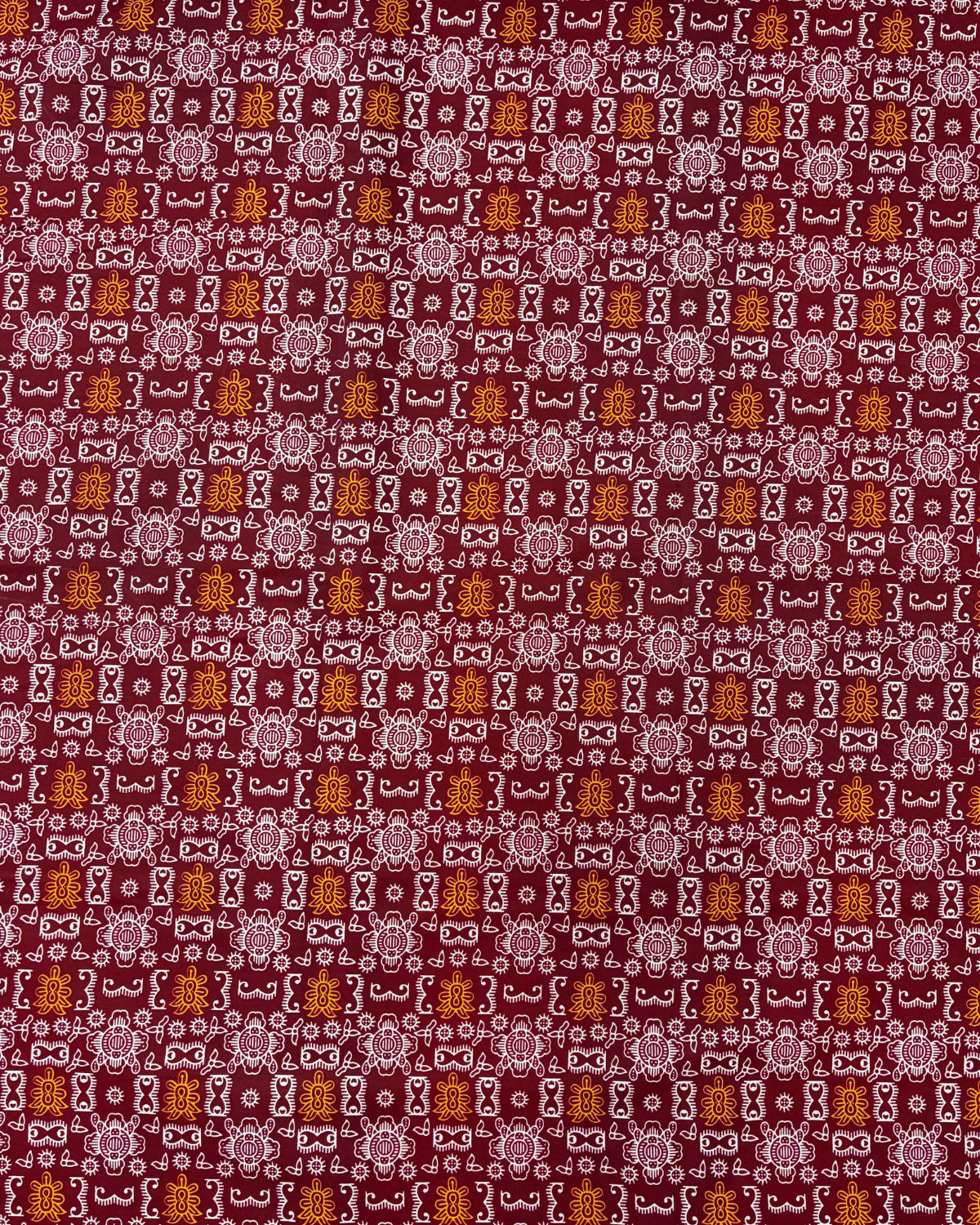 Maroon Melody African Print Fabric