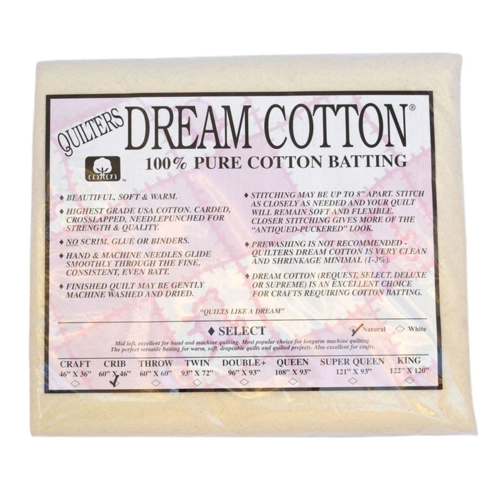Quilters Dream Cotton Batting - Crib Size
