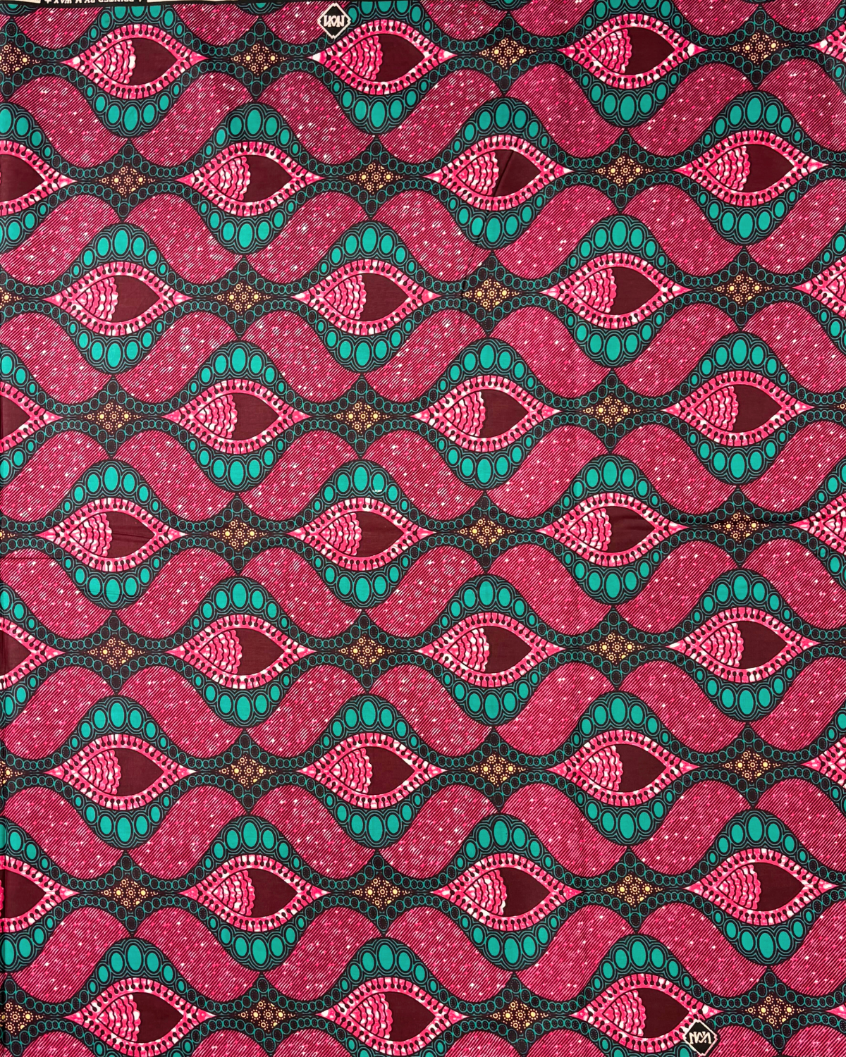 Sangria Waves African Print Fabric