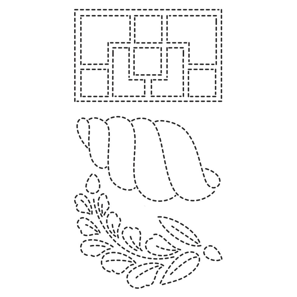 Sashiko Stencils 2 Crests Borders Classic Motifs
