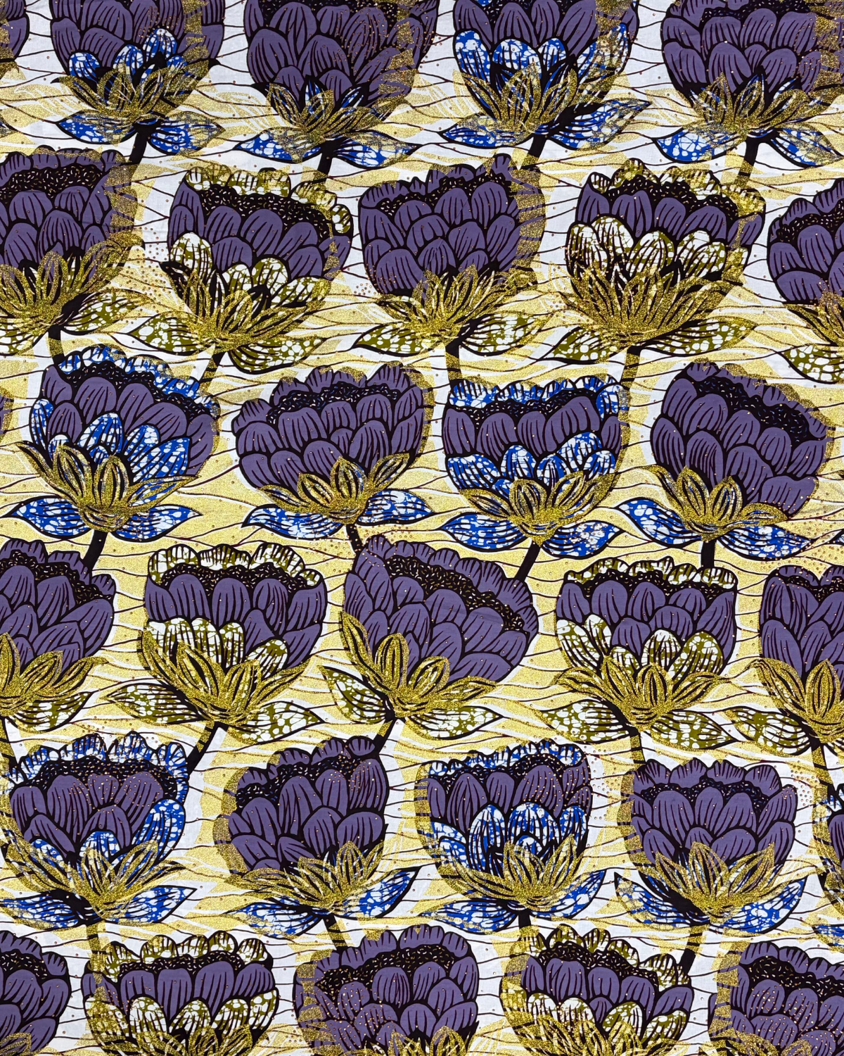 Amethyst Bloom African Print Fabric