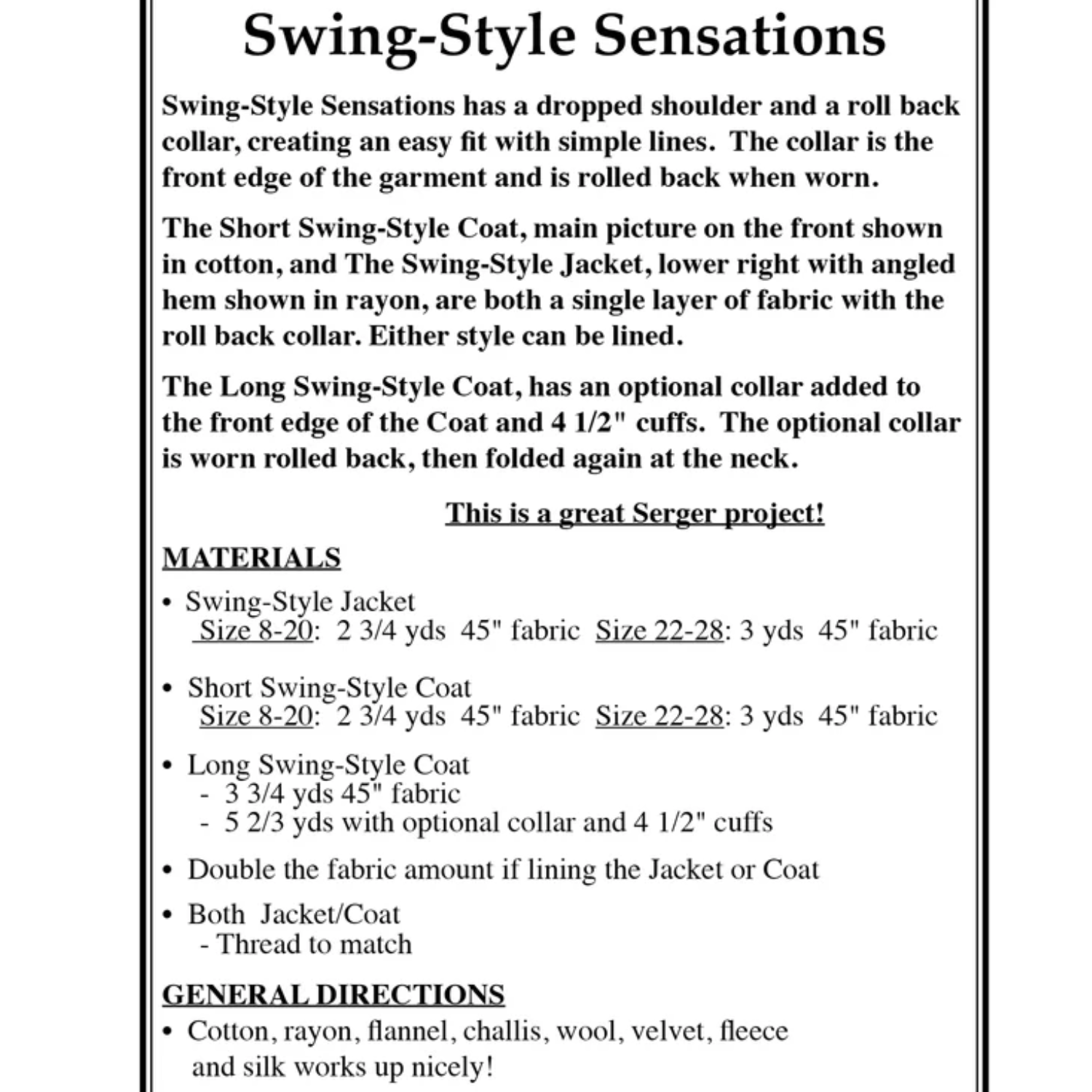 Swing-Style Sensations Jacket / Coat