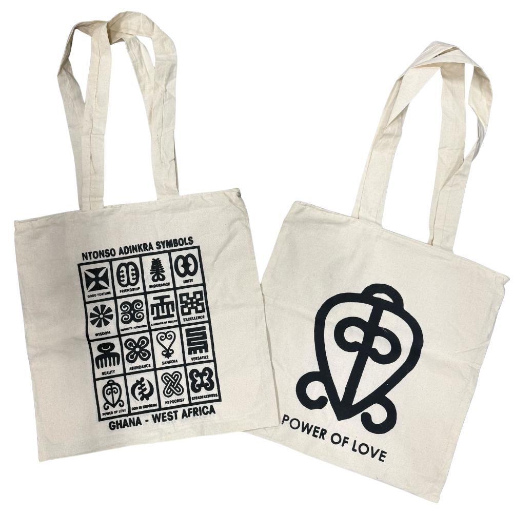 Adinkra Tote Bag: Power of Love