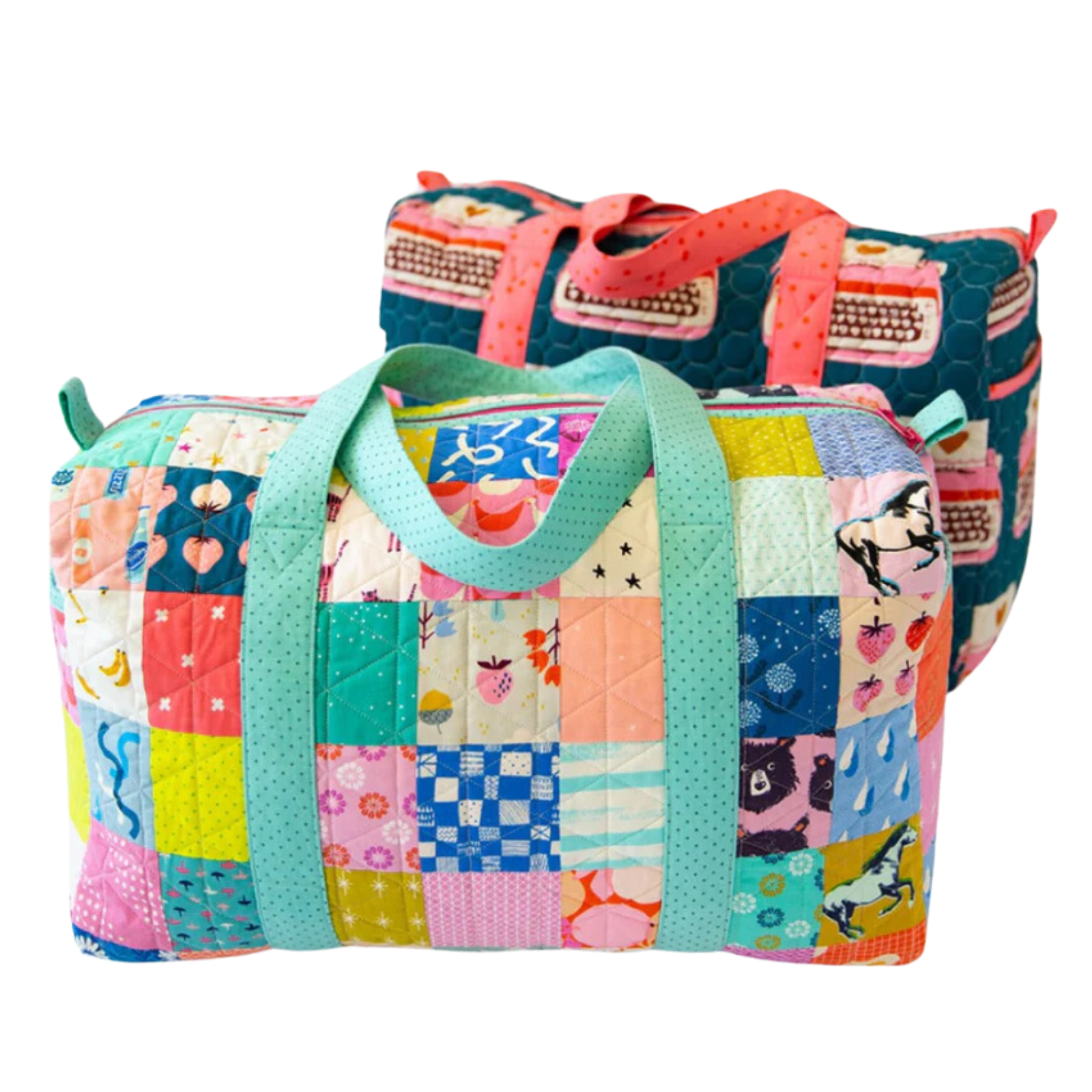 Patchwork Duffle Delight: Spacious & Stylish Travel Companion