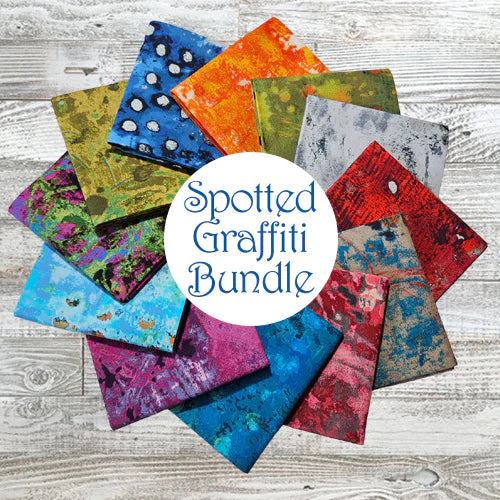 Batik Fat Quarter Bundle- Spotted Graffitti