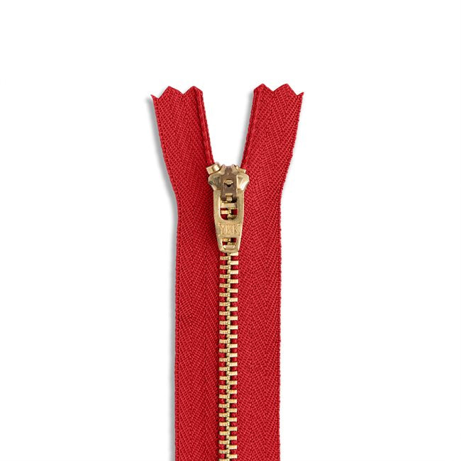 9" Brass Jacket Zipper