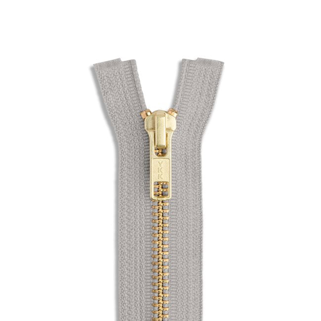 9" Brass Jacket Zipper