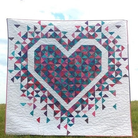 Exploding Heart Quilt Pattern and Kit