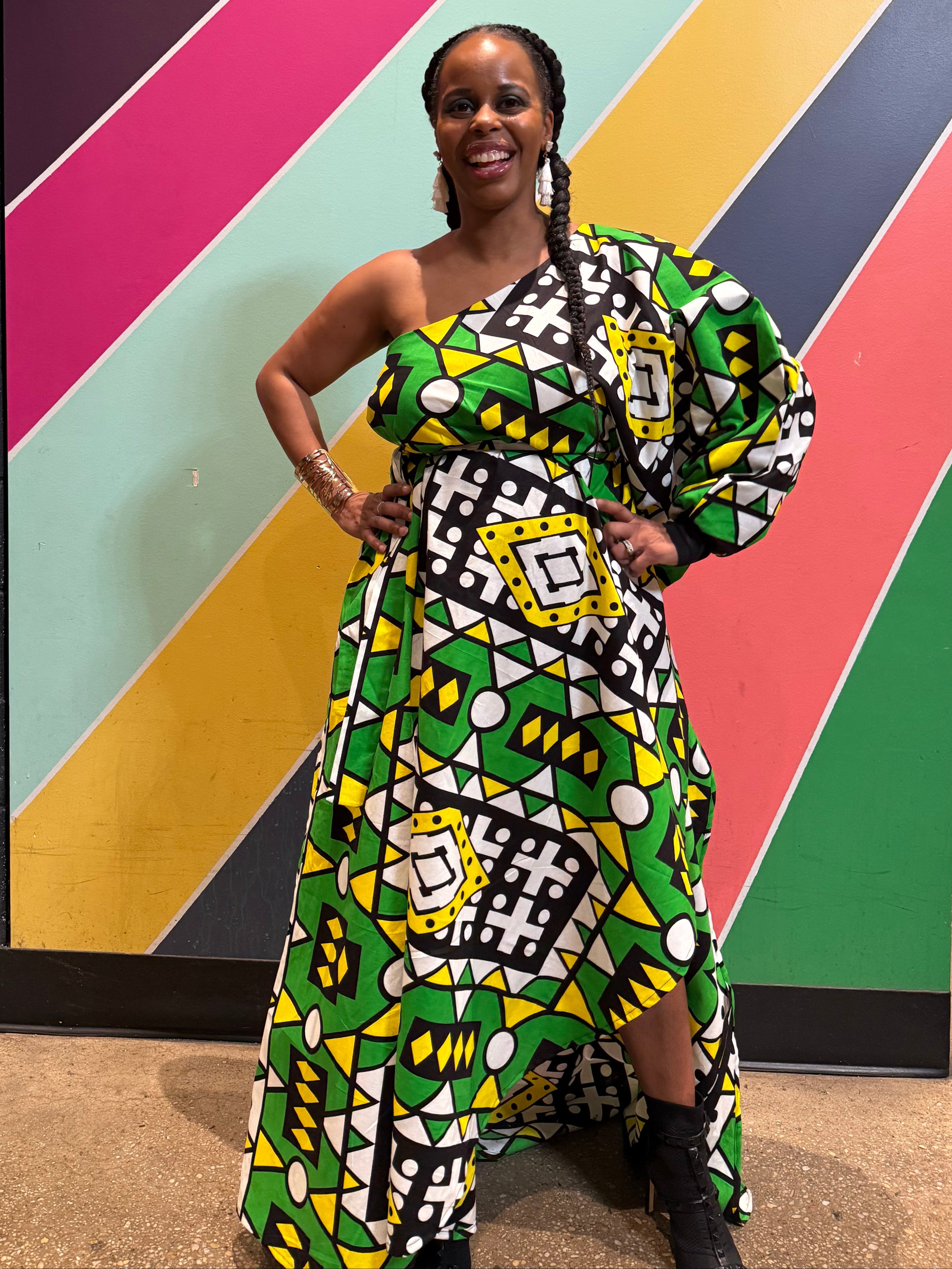Emerald Glow African Print Fabric
