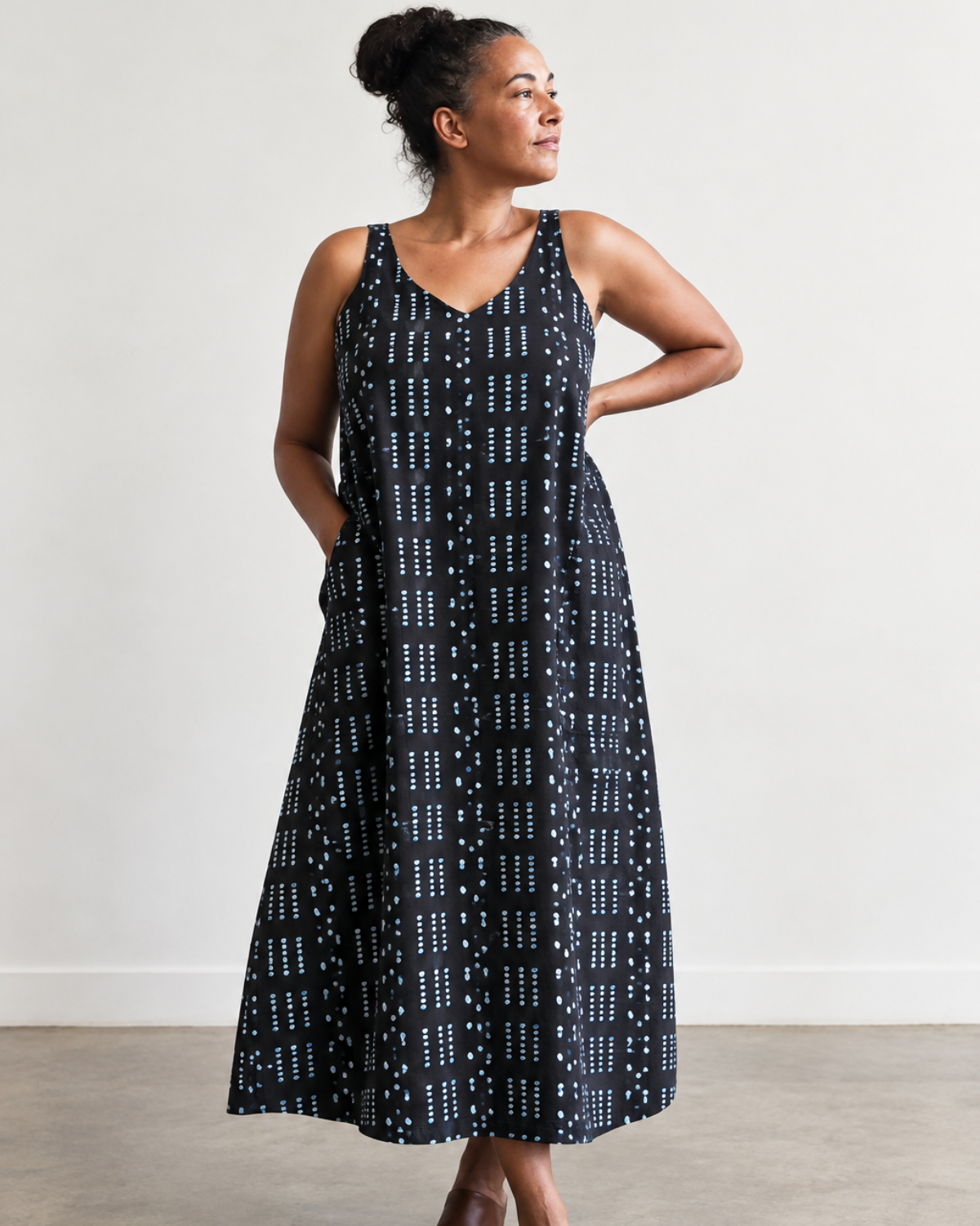 Midnight Marks African Print Fabric