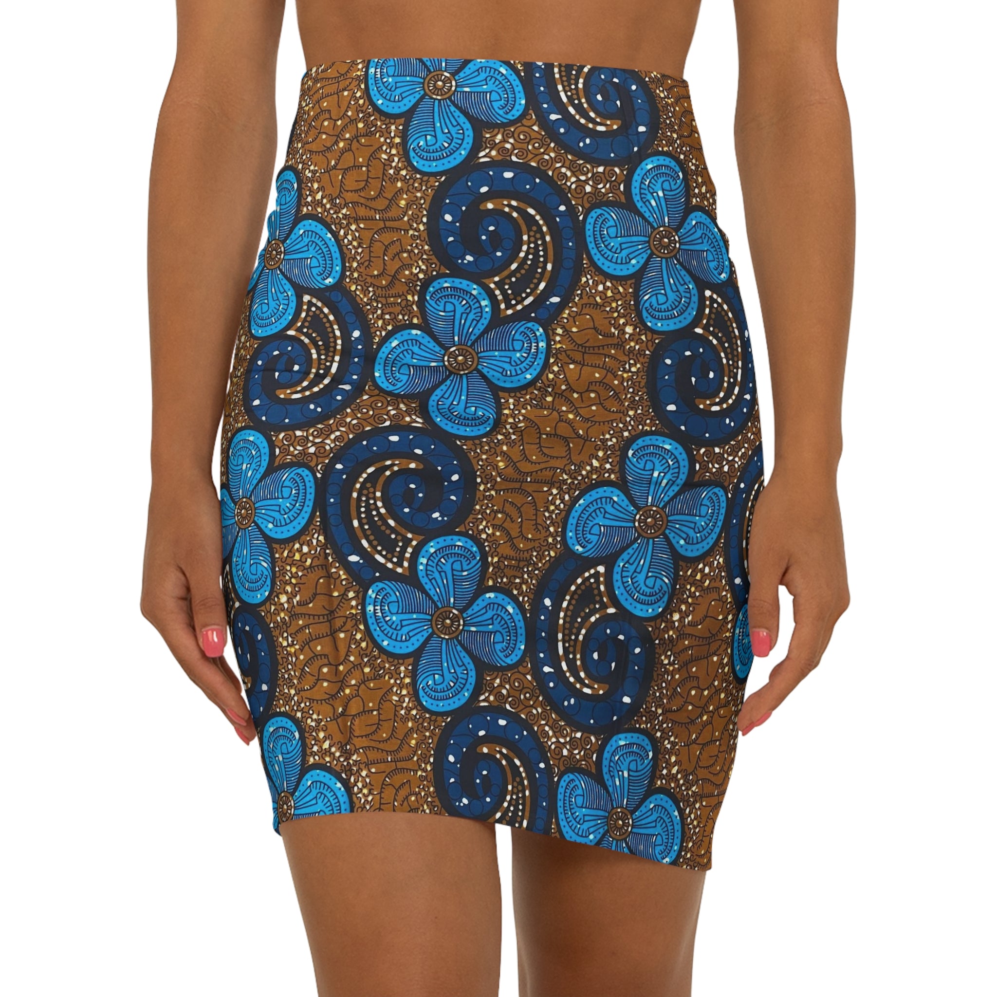 Dance in Denim African Print Fabric - 100% Cotton, 44" Wide, Chic and Versatile