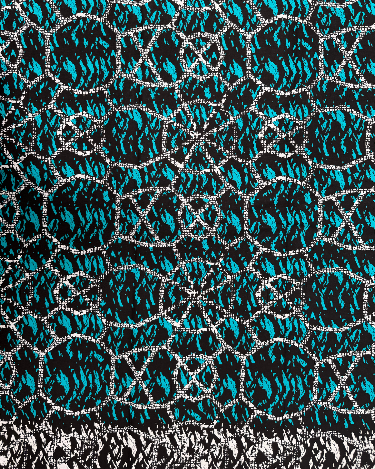 Turquoise Mosaic African Print Fabric